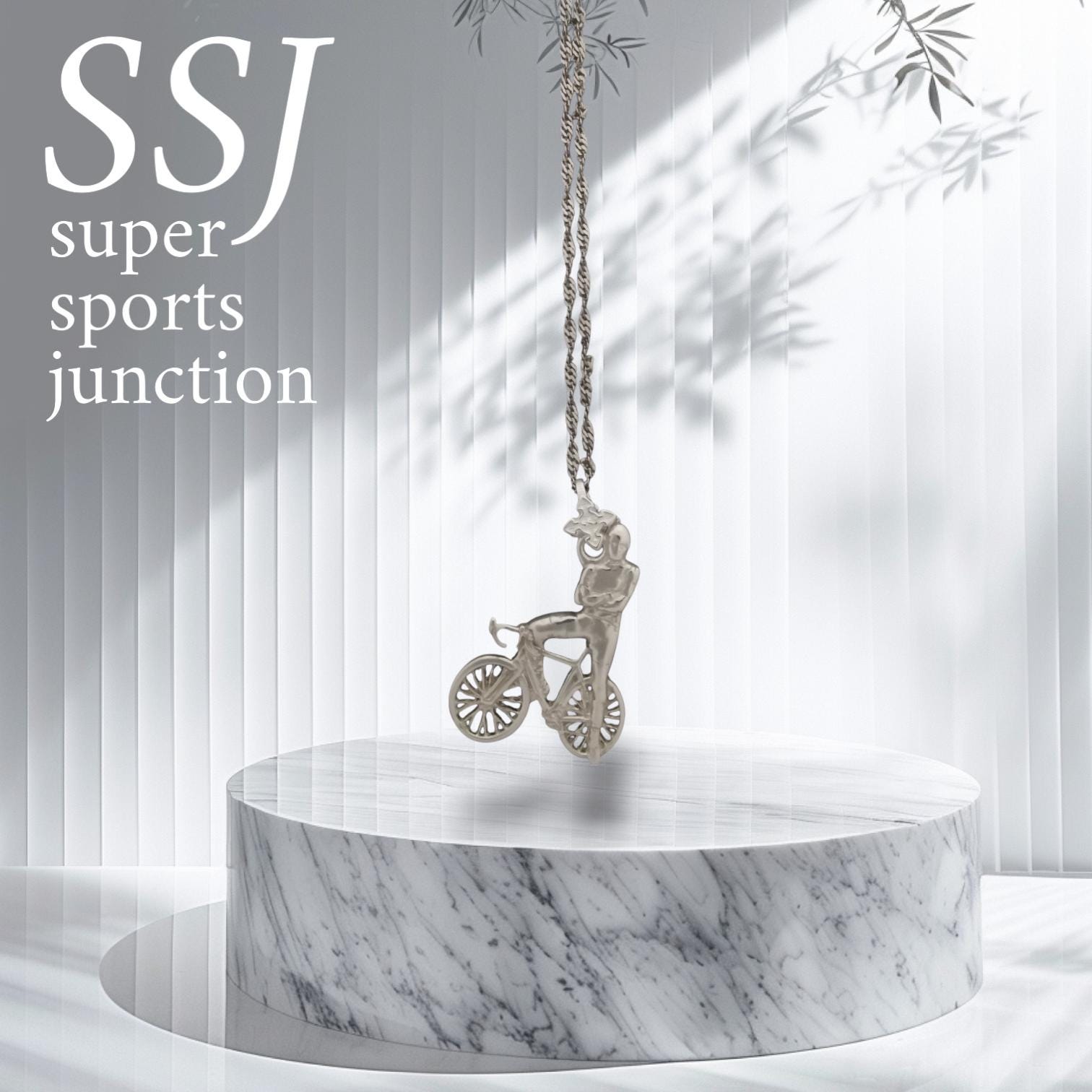 Cycling Jewelry Pendant for Men – Classic 925 Silver Gift – Sports Accessory for Cyclists and Bike Enthusiasts – Necklace