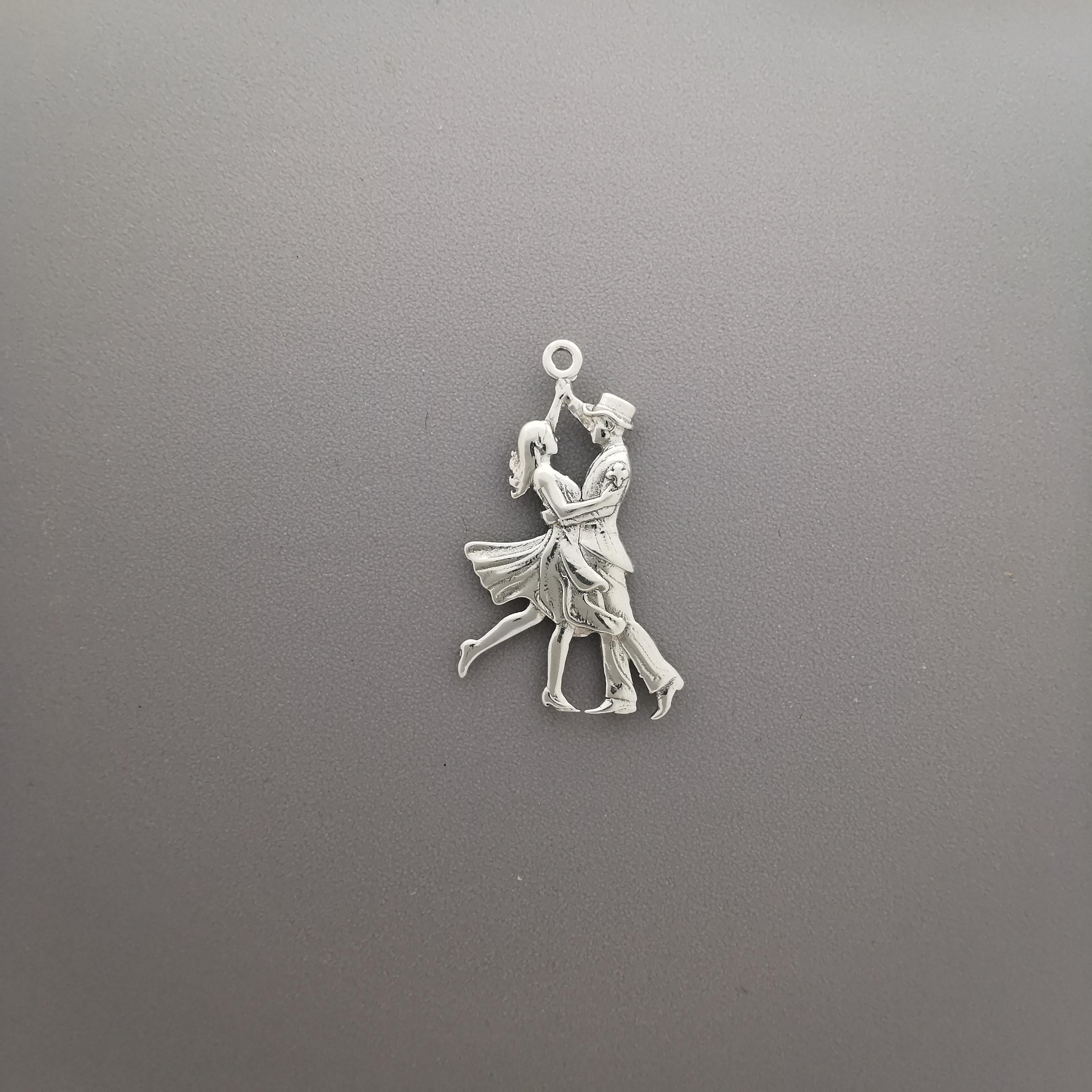 Tango Jewelry Pendant for Women – Classic 925 Silver Gift – Latin Dance Sports Accessory for Ballroom Dancers – Necklace