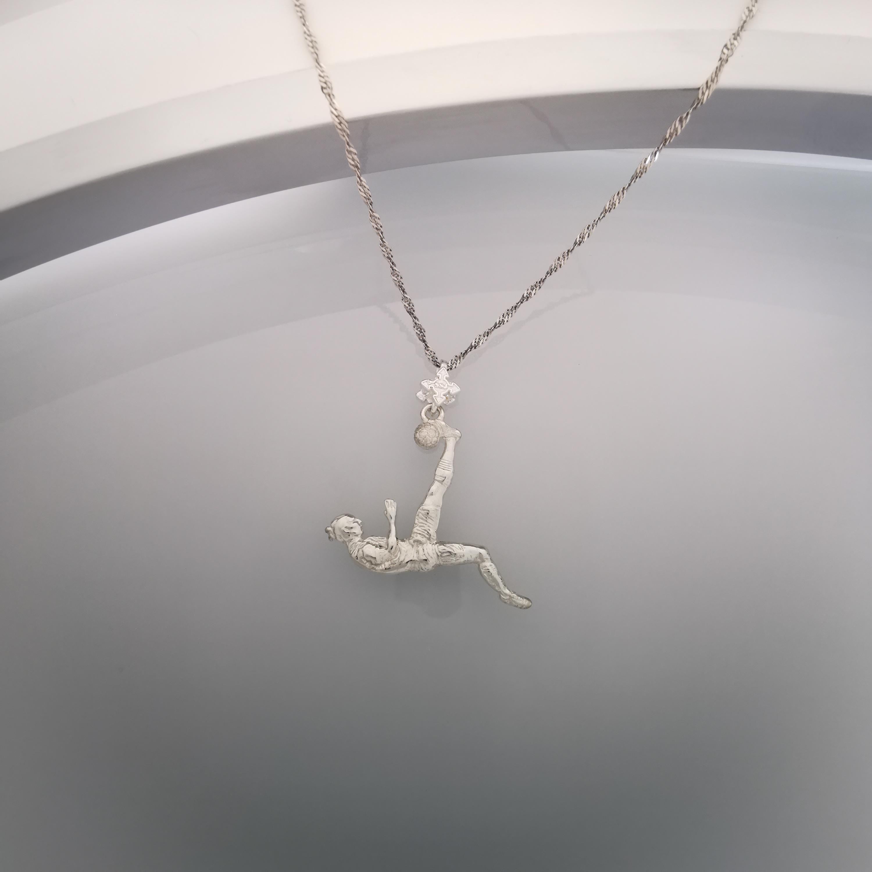 Football (Soccer) Pendant for Men – Classic Silver 925 Jewelry Gift – Handcrafted Sports Charm for Players & Fans – Necklace