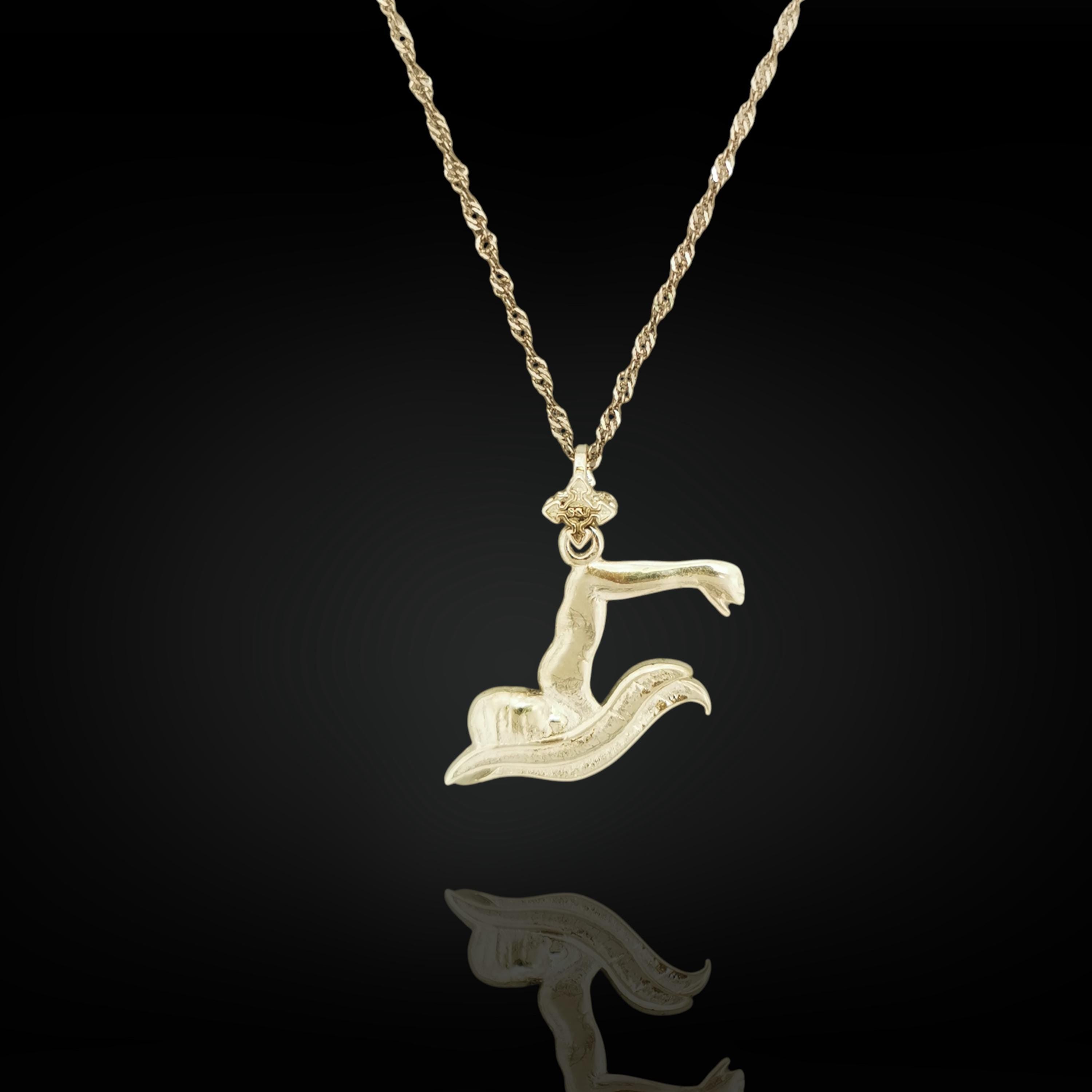 Classic breaststroke necklace handcrafted from solid 925 sterling silver — a clean and athletic pendant designed for swimmers, coaches, and young athletes.
The pendant captures a male swimmer mid-stroke in the breaststroke technique — strong, focused, and in control. Cast in bright silver, this piece celebrates discipline in the water and the elegance of sport. Ideal for boys and men dedicated to competitive swimming and steady improvement.