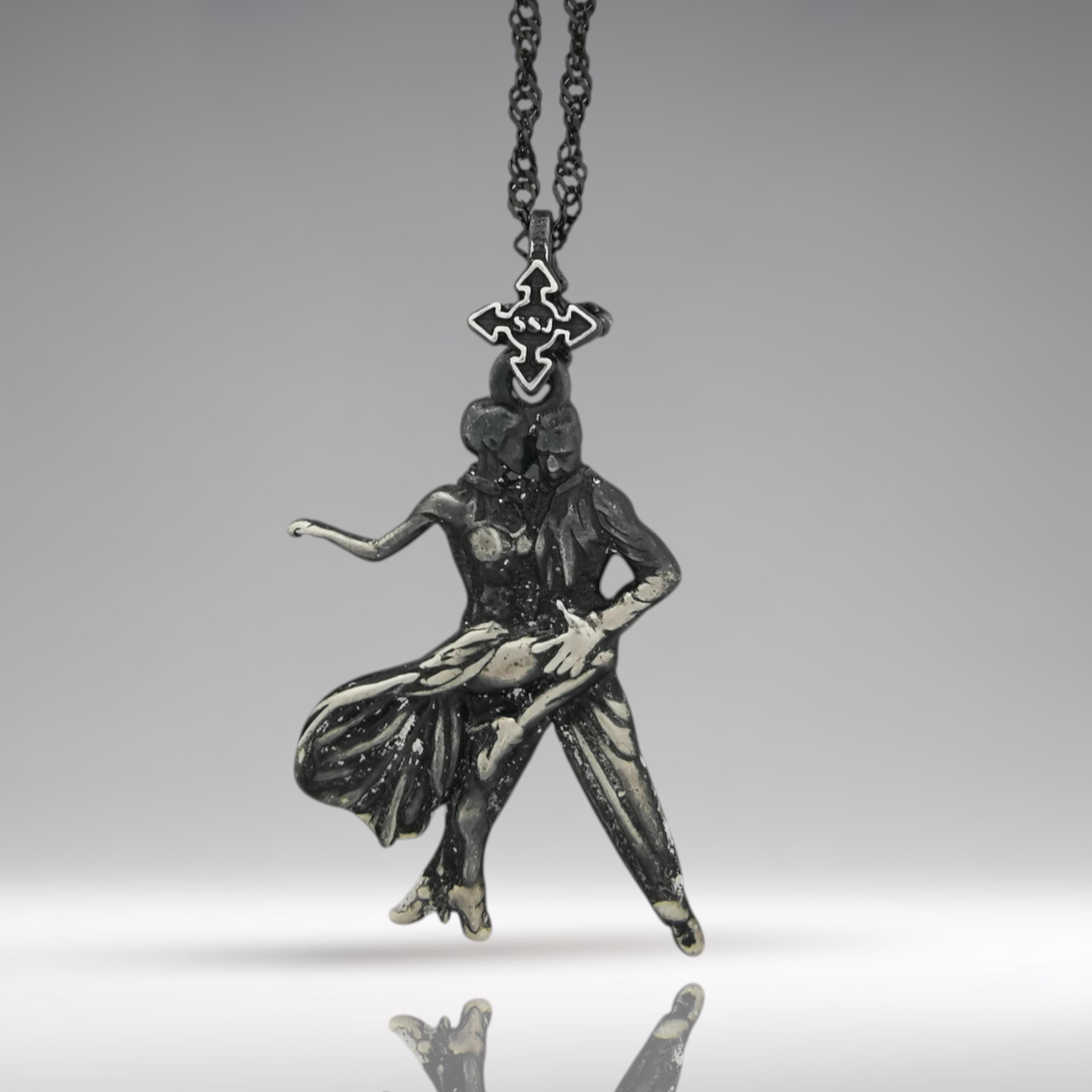 Tango Jewelry Pendant for Women – Vintage Style 925 Silver Gift – Handcrafted Latin Dance Accessory for Elegant Dancers and Girls – Necklace