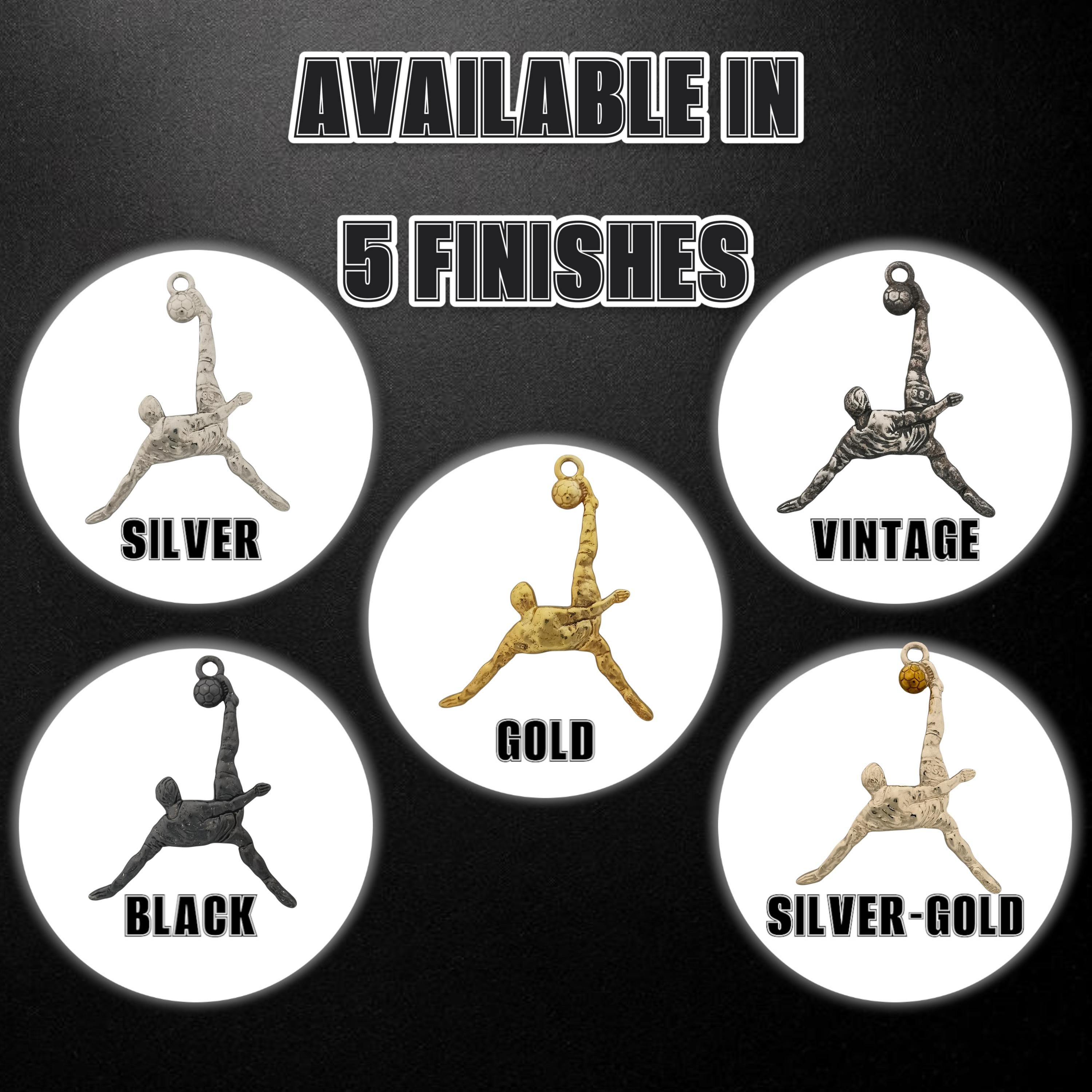 Football (Soccer) Jewelry Pendant for Men – Classic Silver 925 Gift – Bicycle Kick Sport Charm – Necklace
