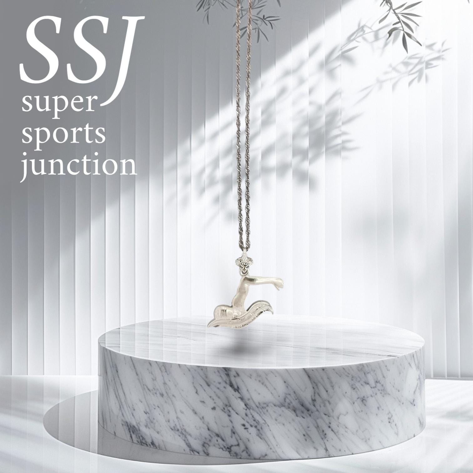 Swimming Jewelry Pendant for Men and Teen Boys Classic 925 Silver Gift Sports Accessory for Breaststroke Swimmers and Pool Training Necklace