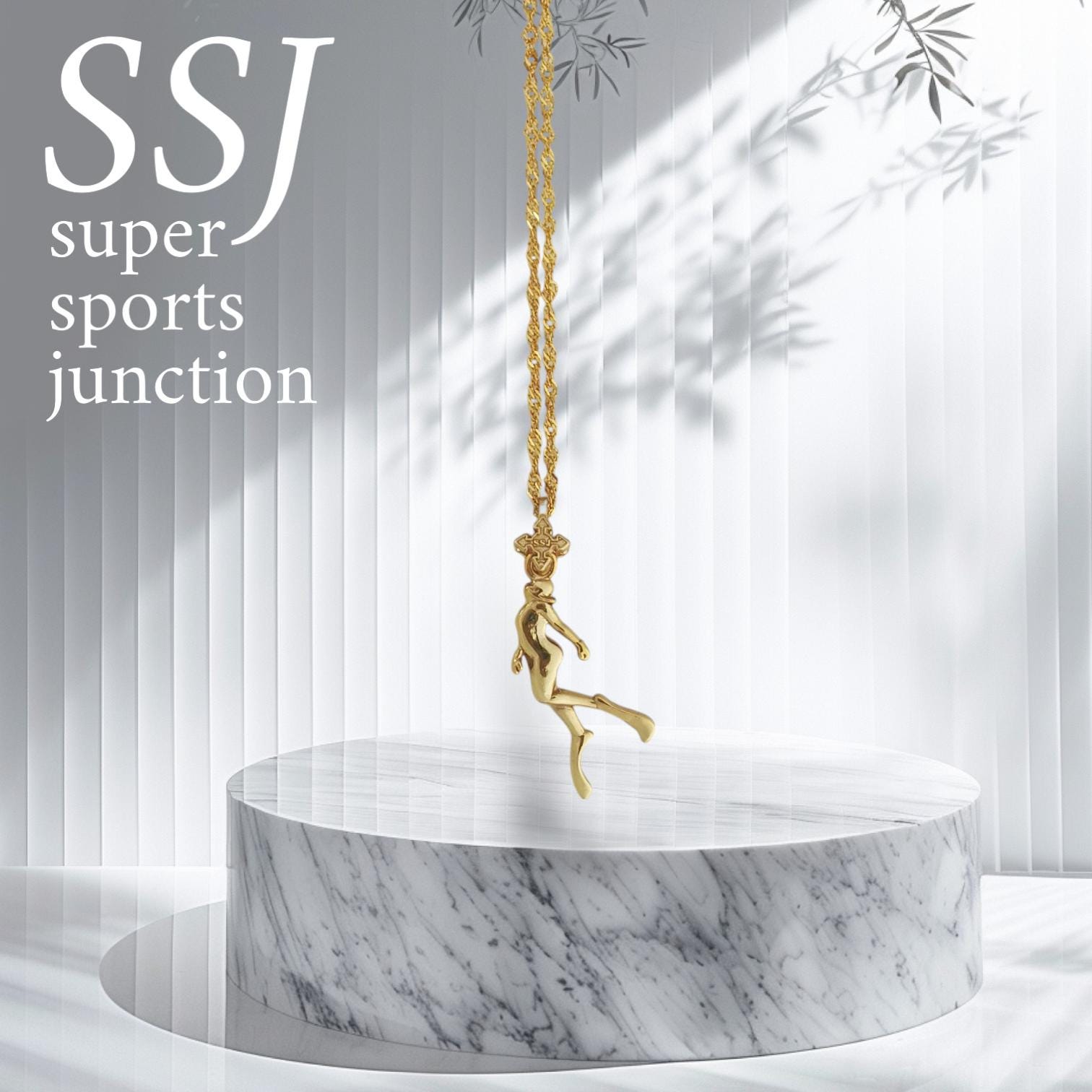 Diving Jewelry Pendant for Women – Gold-Plated 925 Silver Gift – Sports Accessory for Swimmers and Diver Girls – Necklace