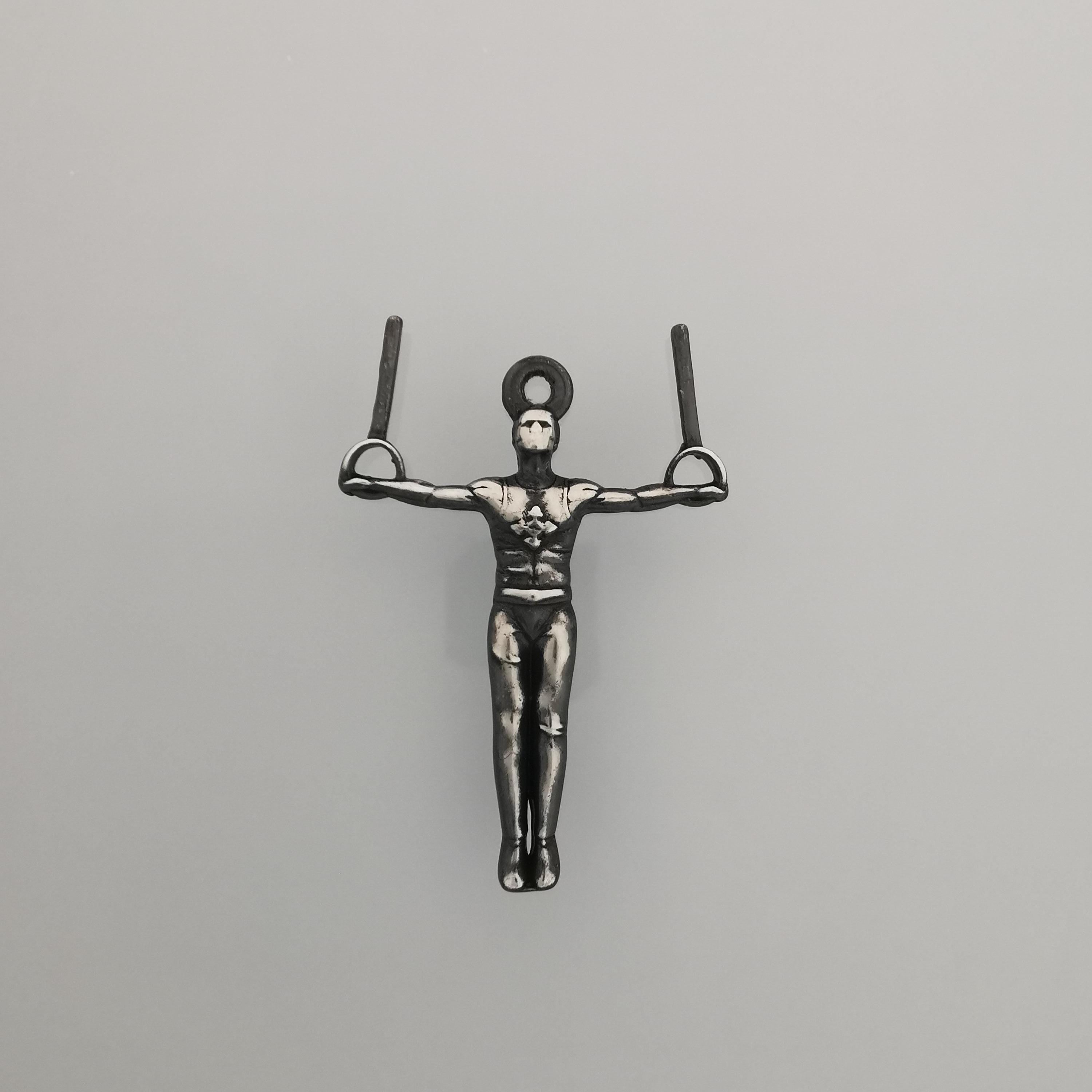 Artistic Gymnastics Jewelry Pendant for Men – Vintage Style 925 Silver Gift – Handcrafted Sport Charm for Strength & Control – Necklace