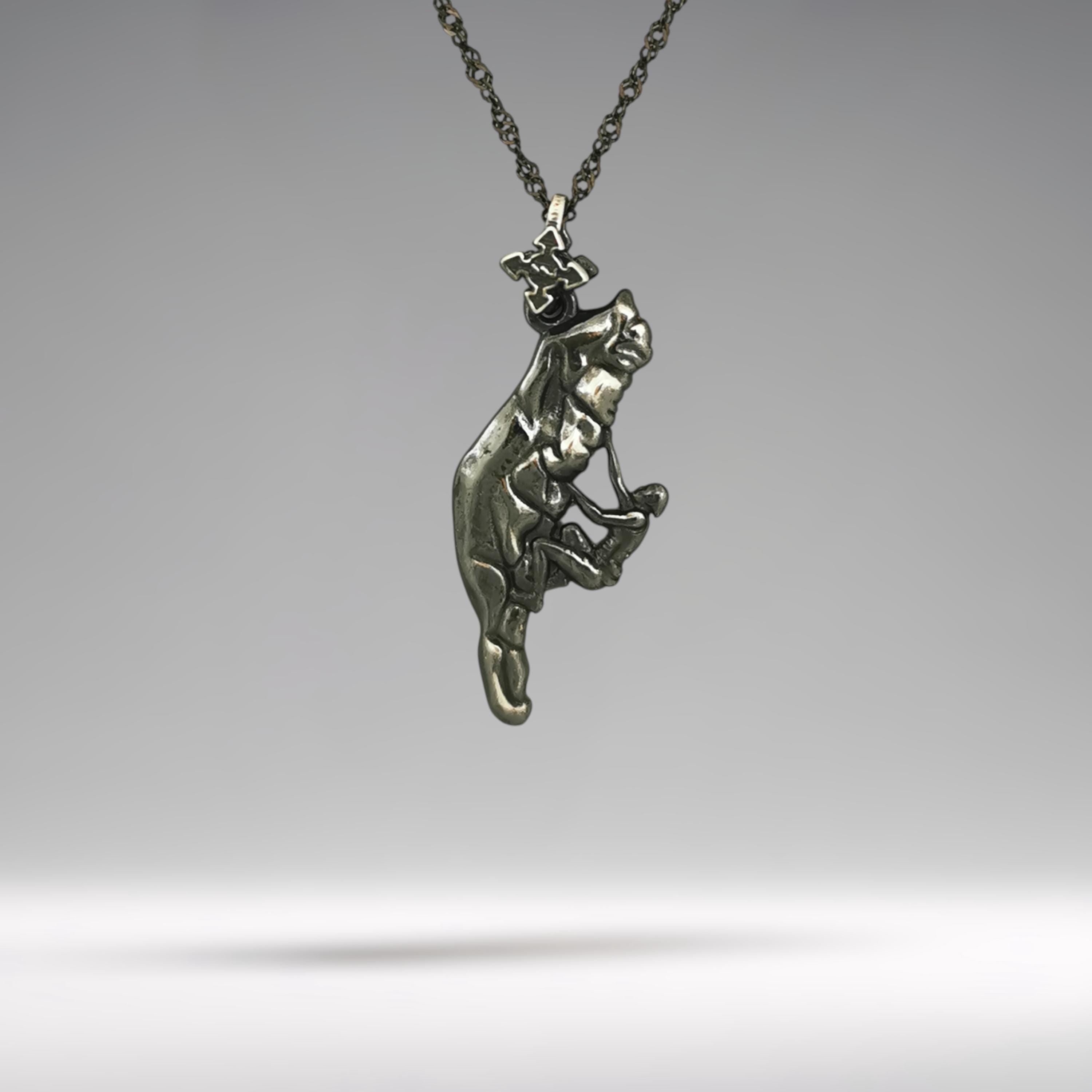 Vintage-style rock climbing necklace handcrafted from solid 925 sterling silver with an antique patinated finish — a rugged and expressive pendant for men and women who rise to meet every challenge.
This pendant captures a climber mid-motion, rope in hand and body in action. The aged silver texture adds depth and character, highlighting grit, control, and spirit. Ideal for mountain lovers, outdoor athletes, and adventurers who honor both tradition and boldness.