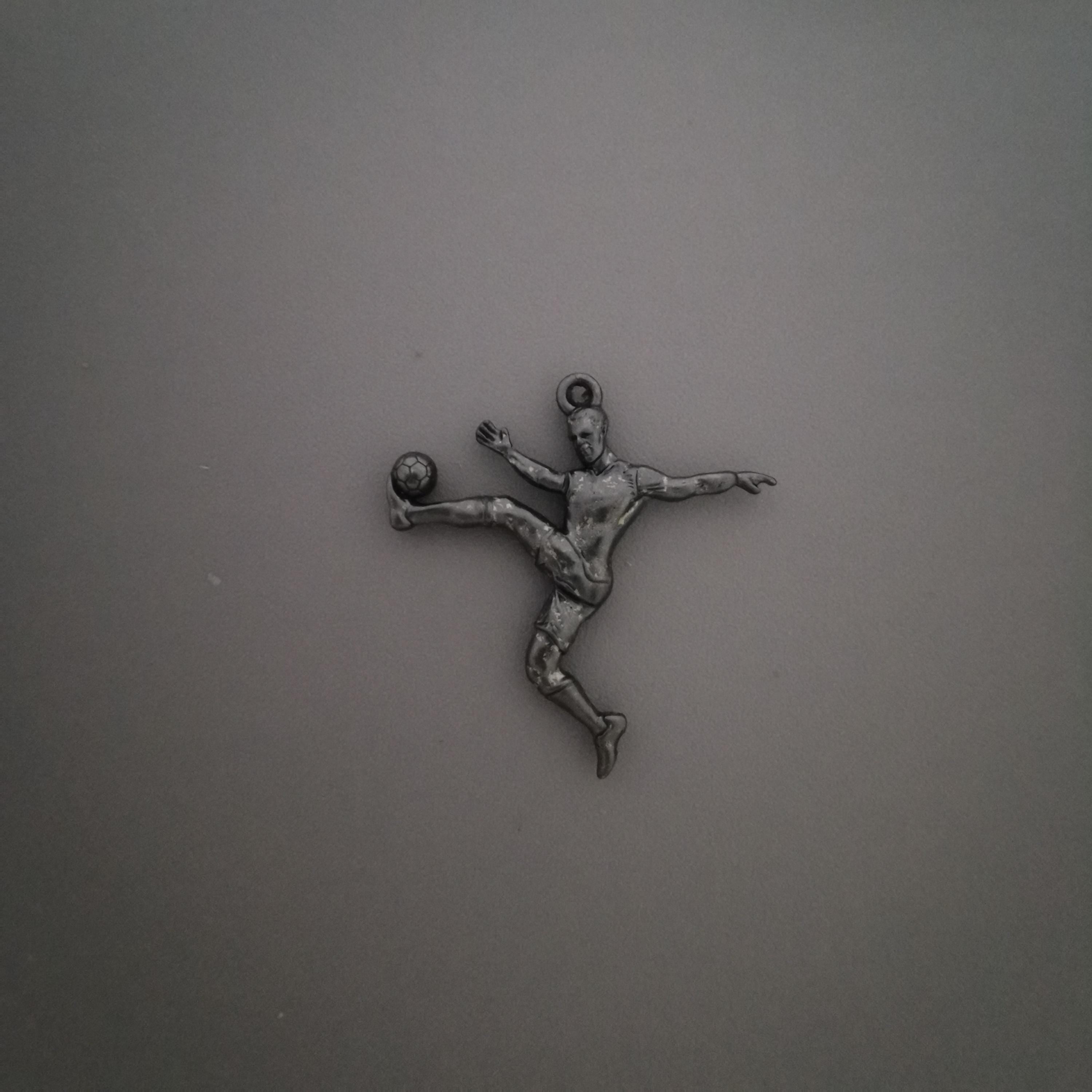 Football Soccer Jewelry Pendant for Men – Oxidized Black 925 Silver Gift – Sports Accessory for Teen Boys and Players – Necklace