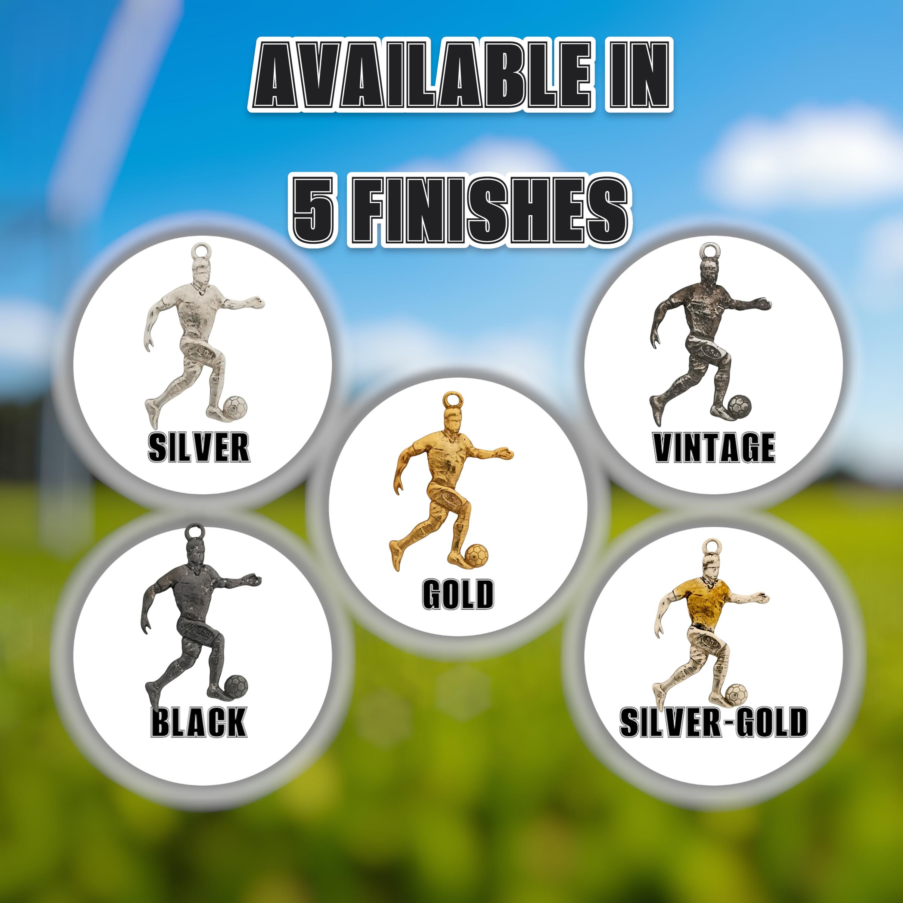 Football (Soccer) Pendant for Men – Oxidized Black 925 Silver Jewelry Gift – Handcrafted Sports Charm for Players, Coaches & Fans – Necklace