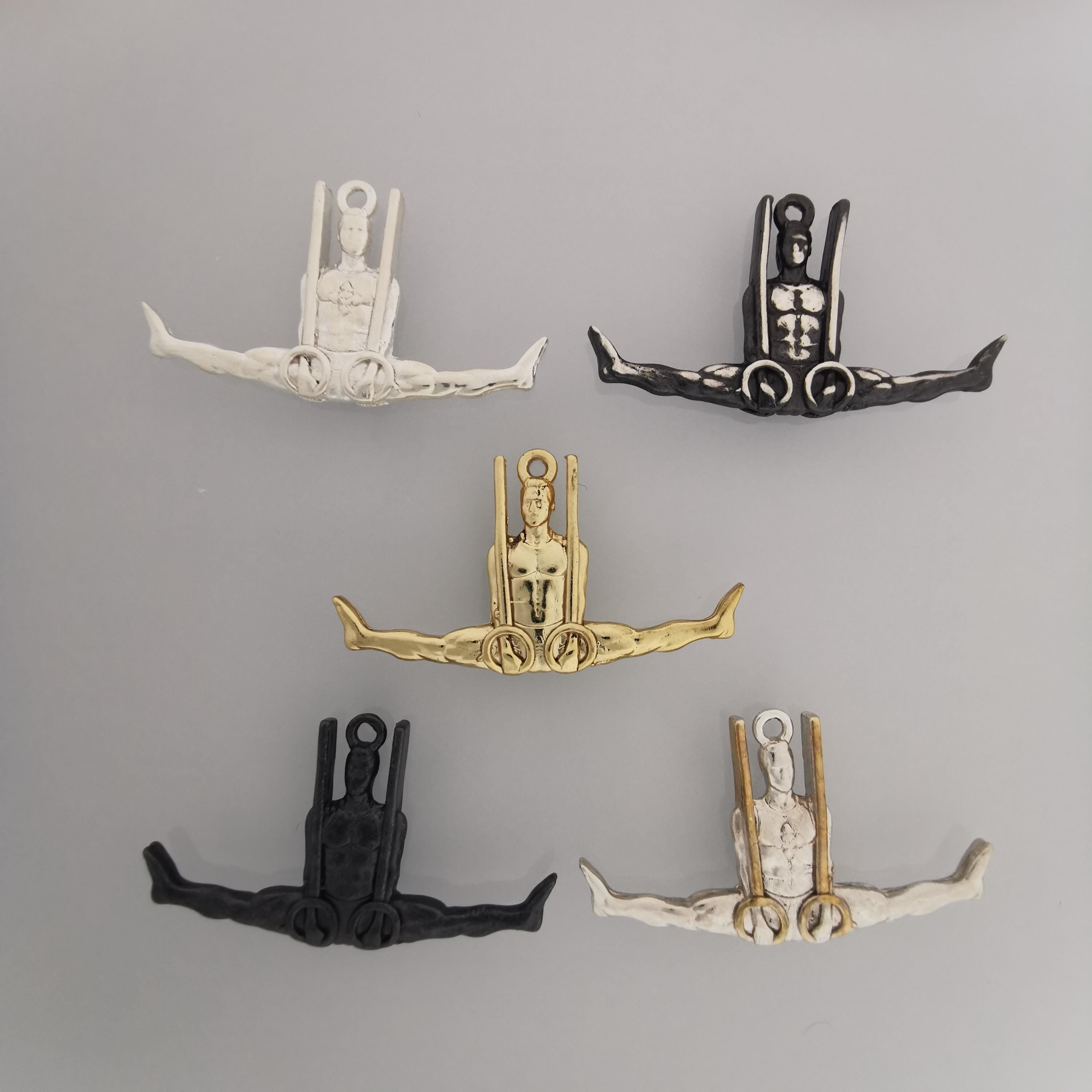 Artistic Gymnastics Jewelry Pendant for Men – Gold-Plated 925 Silver Gift – Handcrafted Sport Charm for Strength & Precision – Necklace