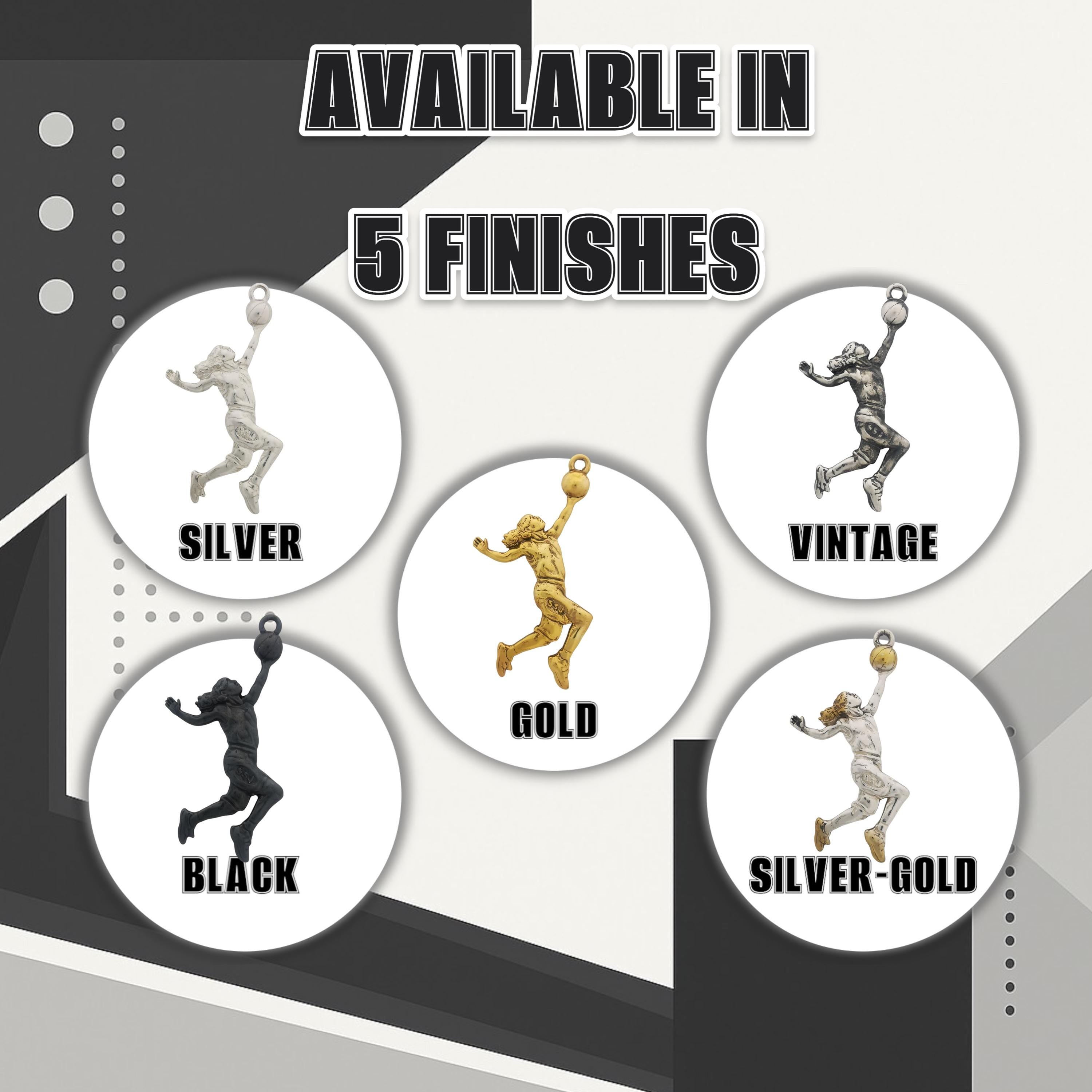 Basketball Jewelry Pendant for Women – Oxidized Black 925 Silver Gift – Bold Sports Accessory for Girls and Players – Necklace
