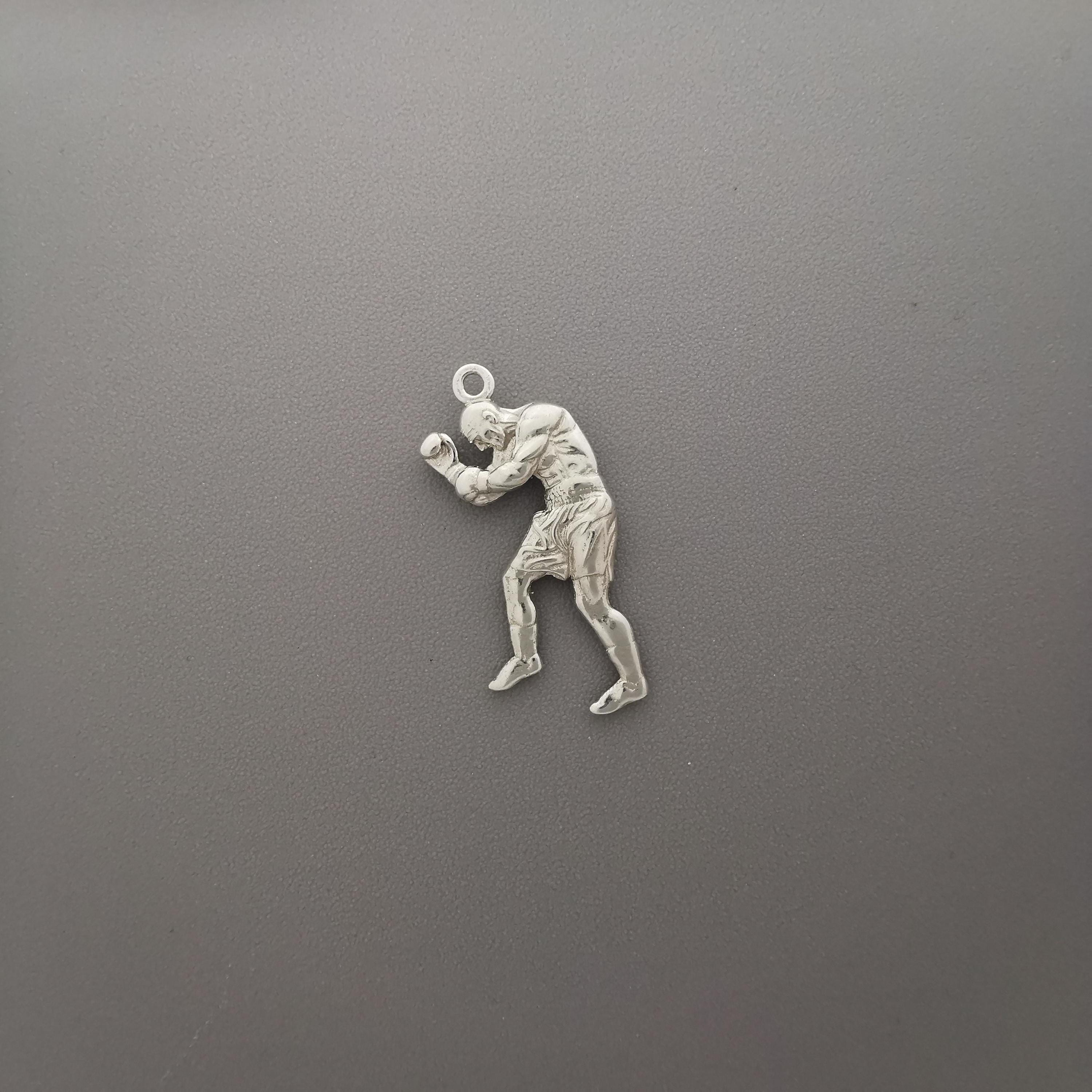 Boxing Jewelry Pendant for Men – Classic 925 Sterling Silver Gift – Handcrafted Sports Accessory for Fighters & Coaches – Necklace