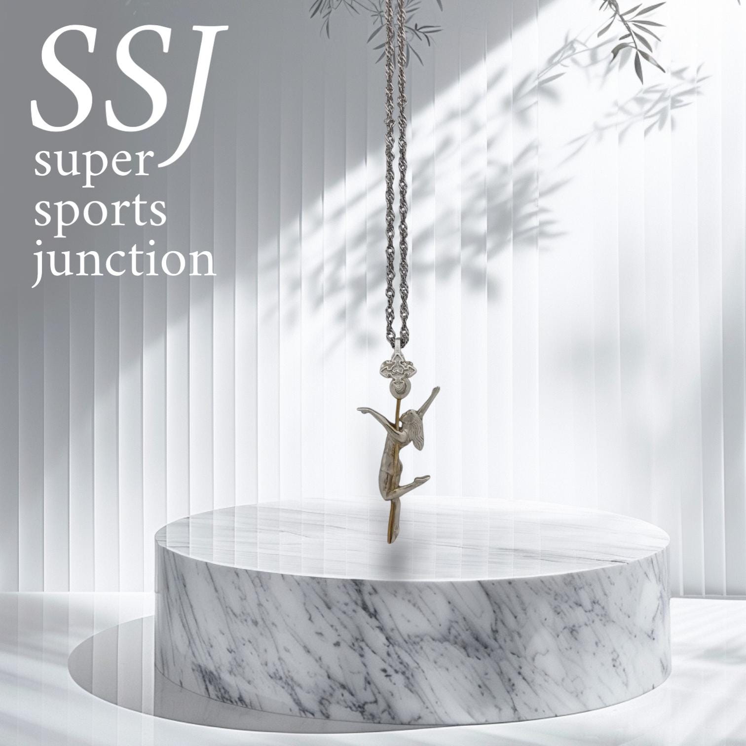 Pole Dance Jewelry – Two Tone 925 Silver with Gold Detail – Elegant Necklace Gift for Artistic & Passionate Women