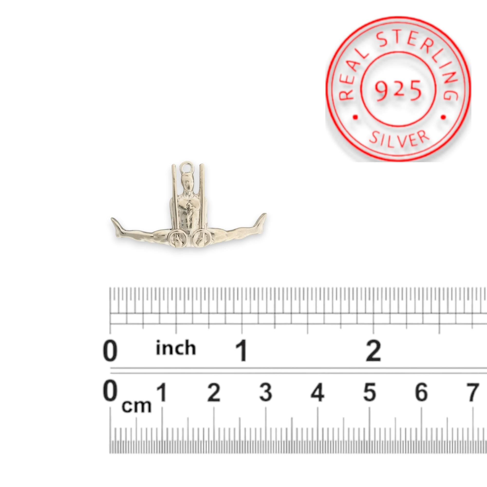 Artistic Gymnastics Jewelry Pendant for Men – Classic Silver 925 Gift – Handcrafted Sport Charm for Strength & Precision – Necklace