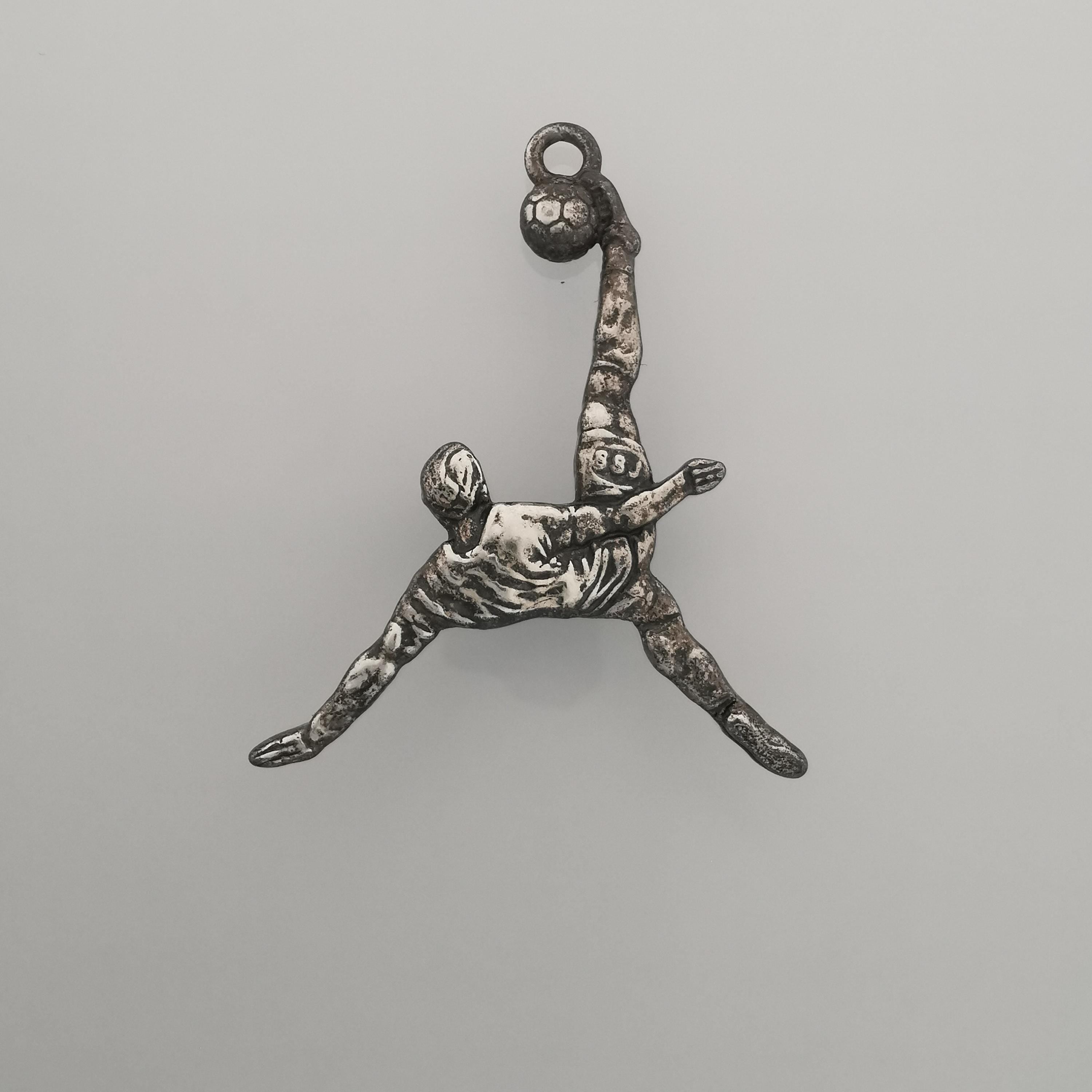 Football (Soccer) Jewelry Pendant for Men – Vintage Style 925 Silver Gift – Bold Sports Accessory – Necklace