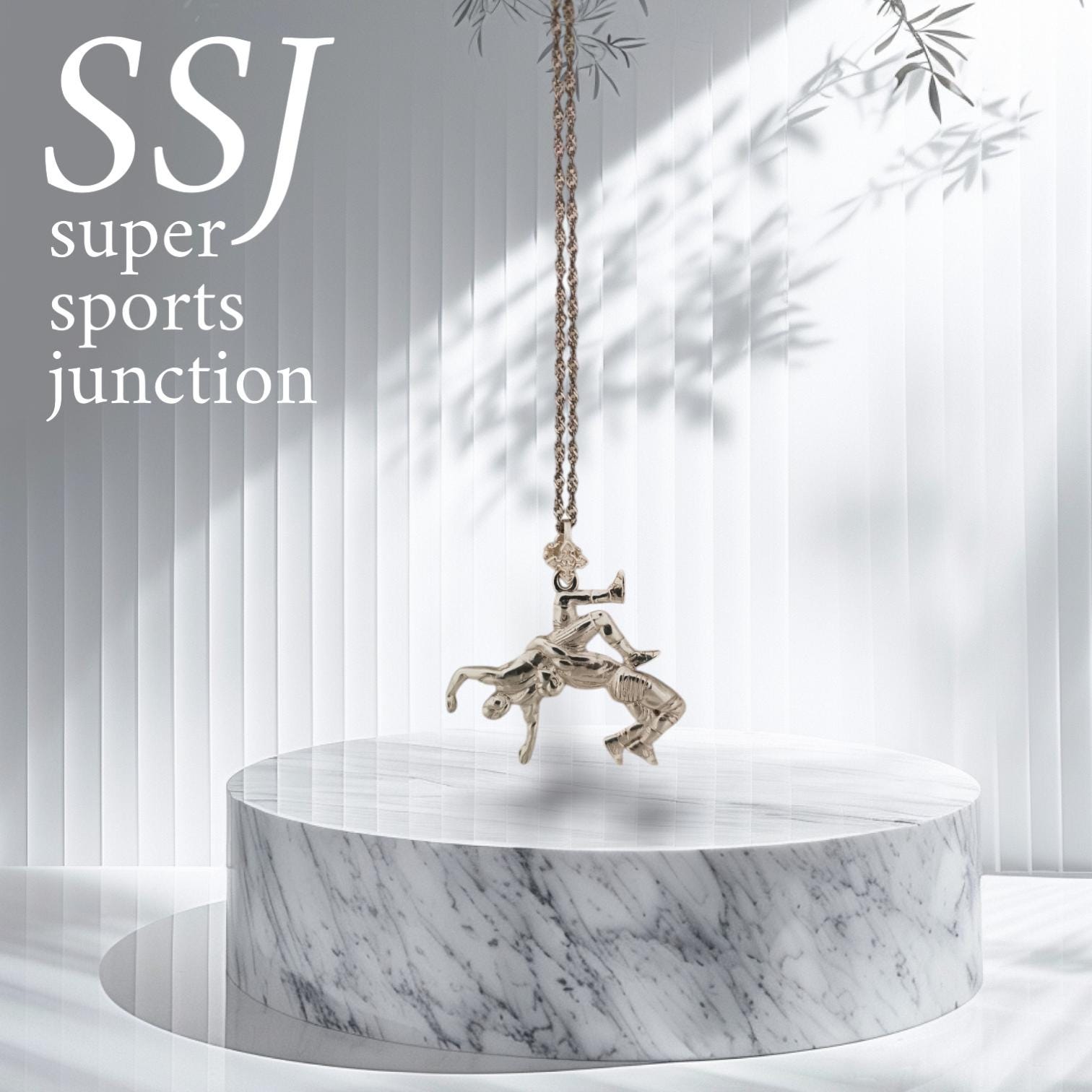 Wrestling Jewelry Pendant for Men – Classic 925 Silver Gift – Sports Accessory for Grapplers and Teen Boys – Necklace