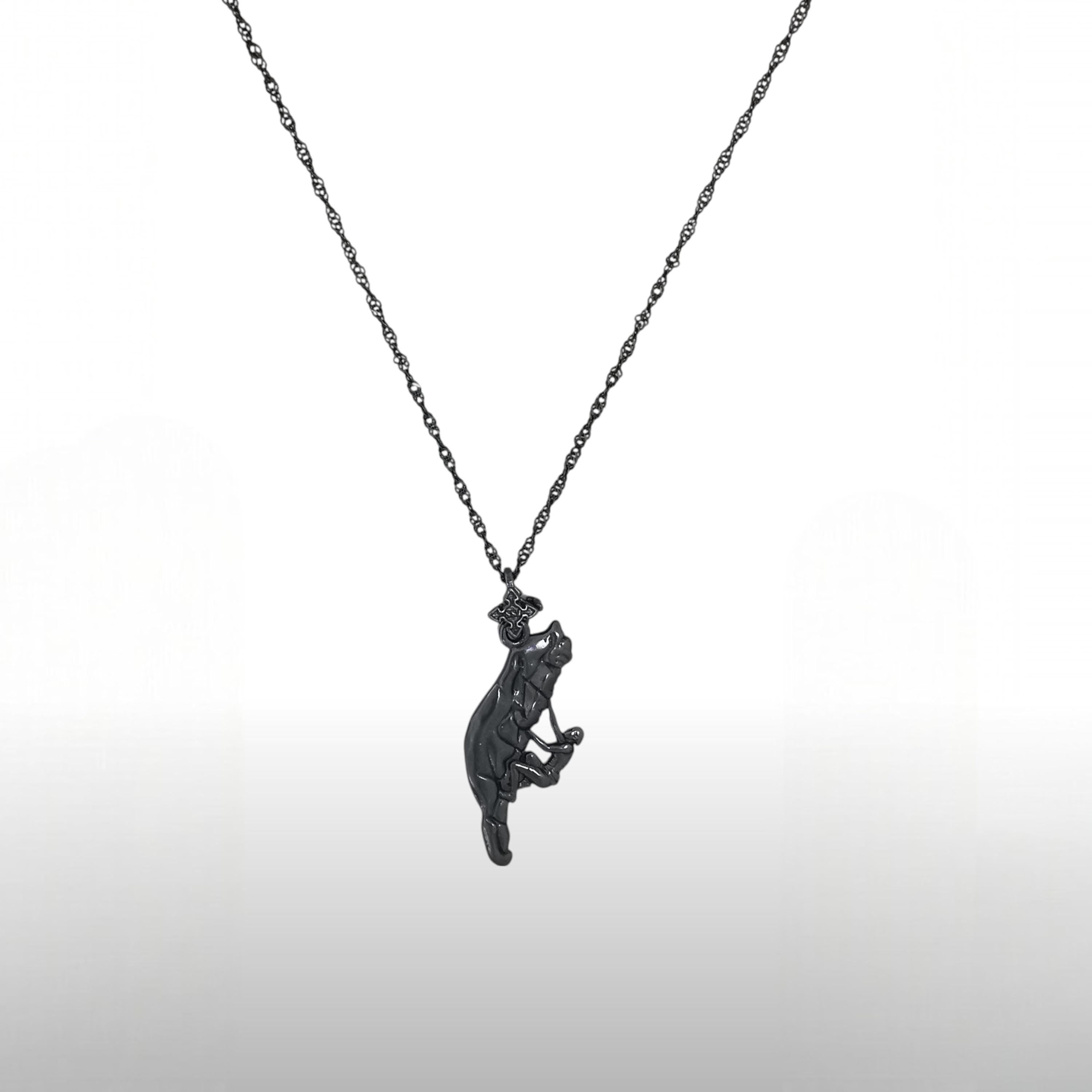 Rock Climbing Jewelry for Men & Women, Black Oxidized 925 Silver Pendant – Bold Jewelry Gift for Outdoor Athletes and Adventurers - Necklace