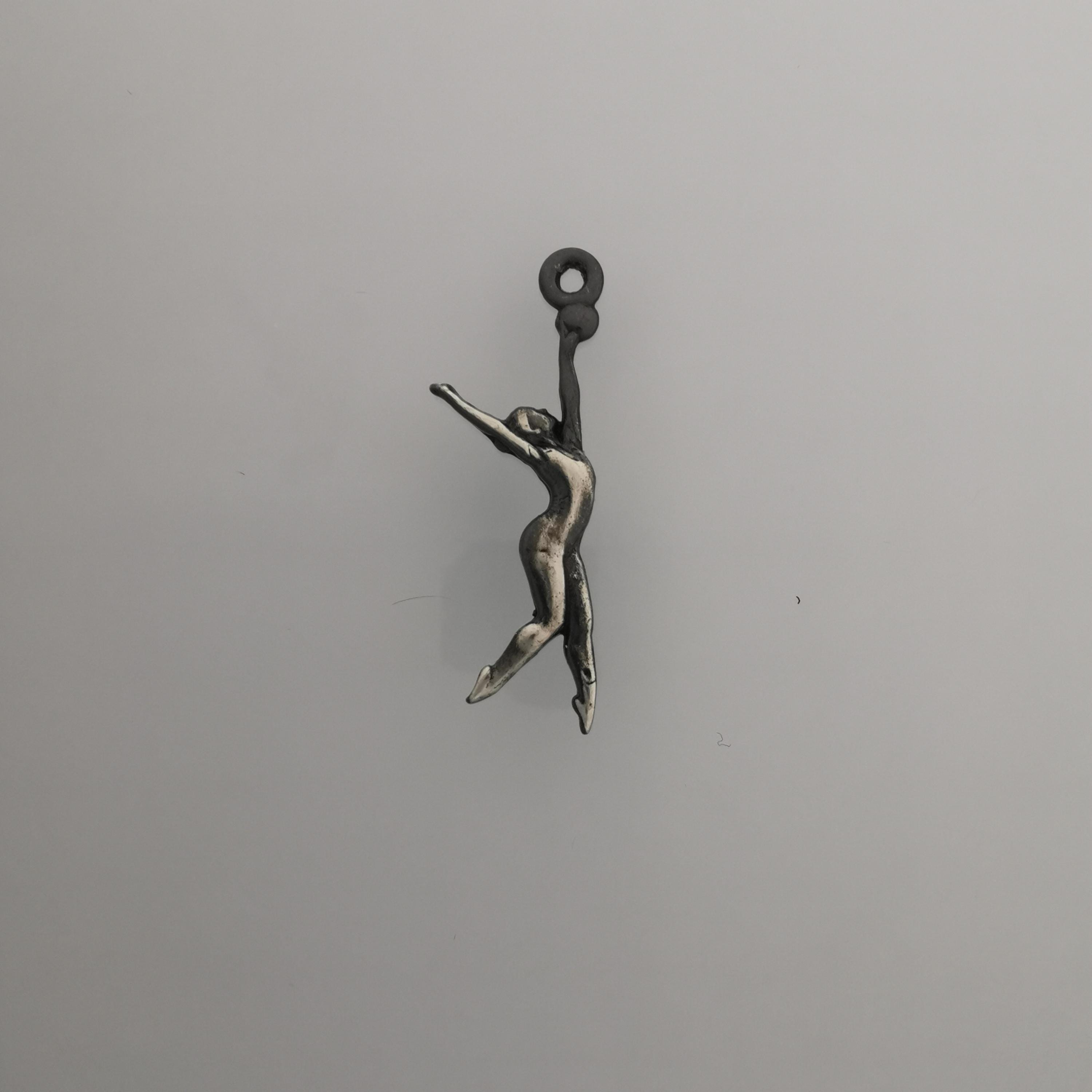 Rhythmic Gymnastics Jewelry Pendant for Women β Vintage Style 925 Silver Gift β Ball Routine Sport Charm β Necklace