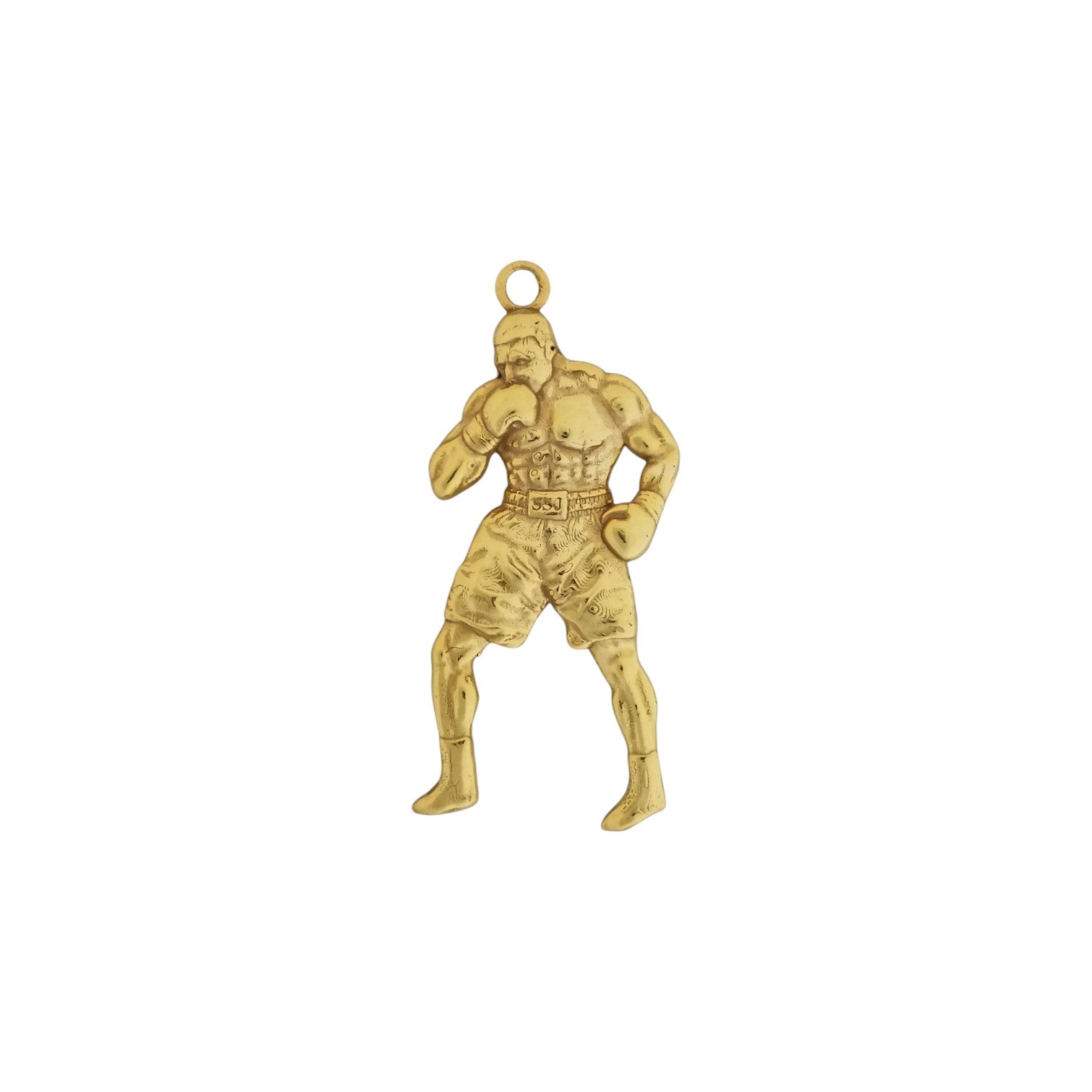 Boxing Jewelry Pendant for Men, 925 Silver with Partial Gold Plating Gift Handcrafted Sports Accessory for Fighters, Coaches & Fans Necklace