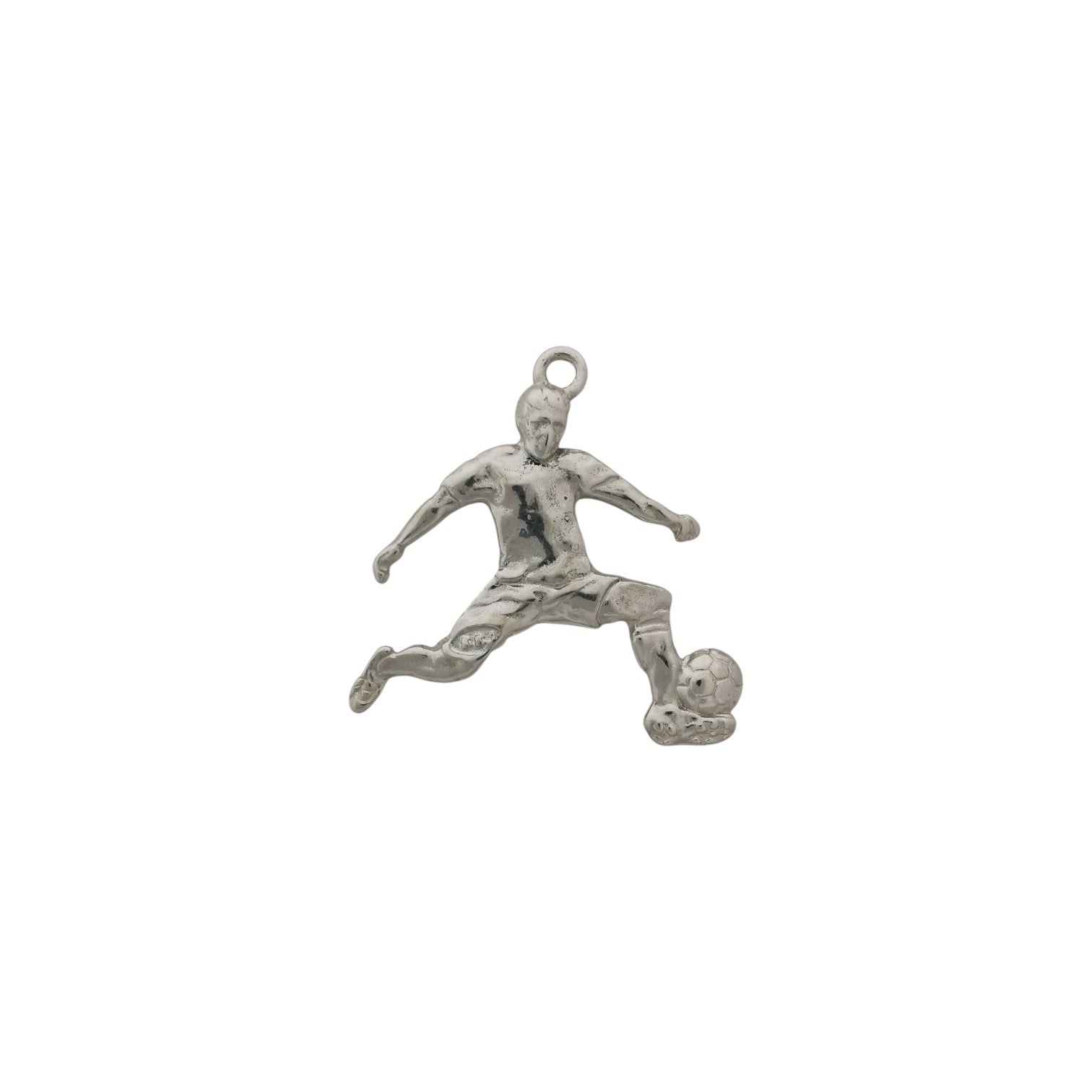 Football (Soccer) Jewelry Pendant for Men – 925 Silver with Partial Gold Plating – Handcrafted Sport Charm for Players – Necklace