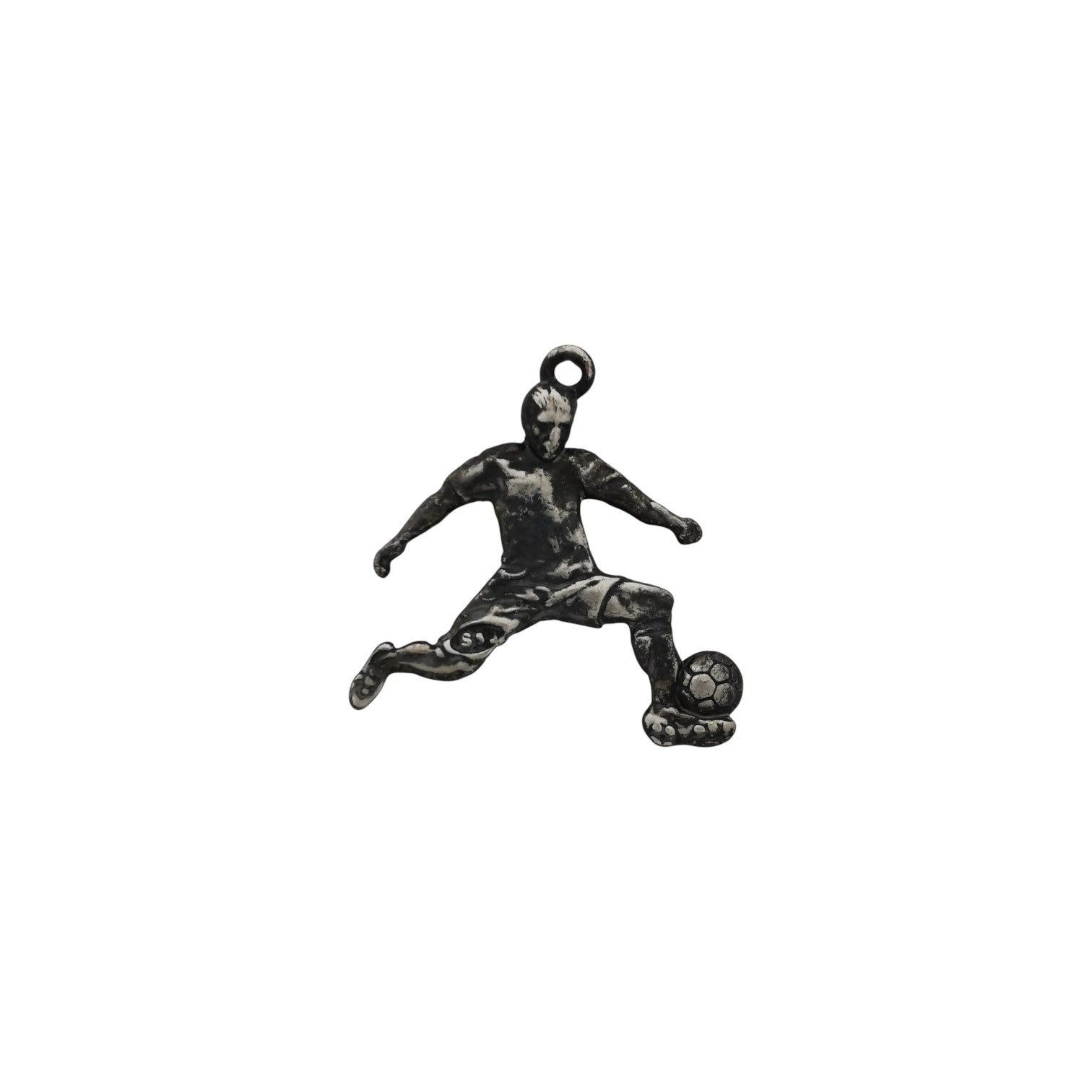 Football (Soccer) Jewelry Pendant for Men – 925 Silver with Partial Gold Plating – Handcrafted Sport Charm for Players – Necklace