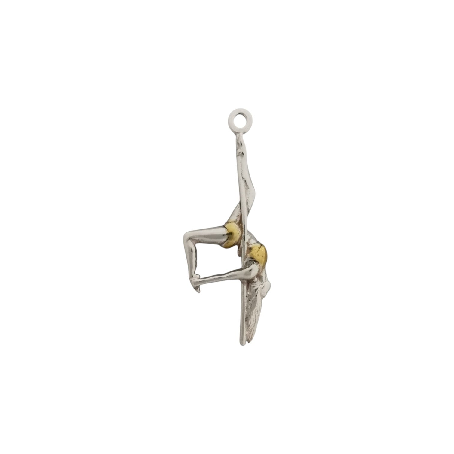 Pole Dance Jewelry – Two-Tone 925 Silver Pendant with Gold Accent – Sensual & Elegant Gift for Women