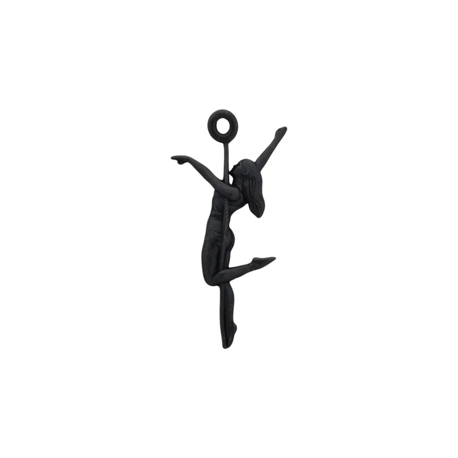 Pole Dance Jewelry for Women – Black Oxidized 925 Silver Pendant – Sensual Necklace Gift for Dancer, Performer or Free Spirit