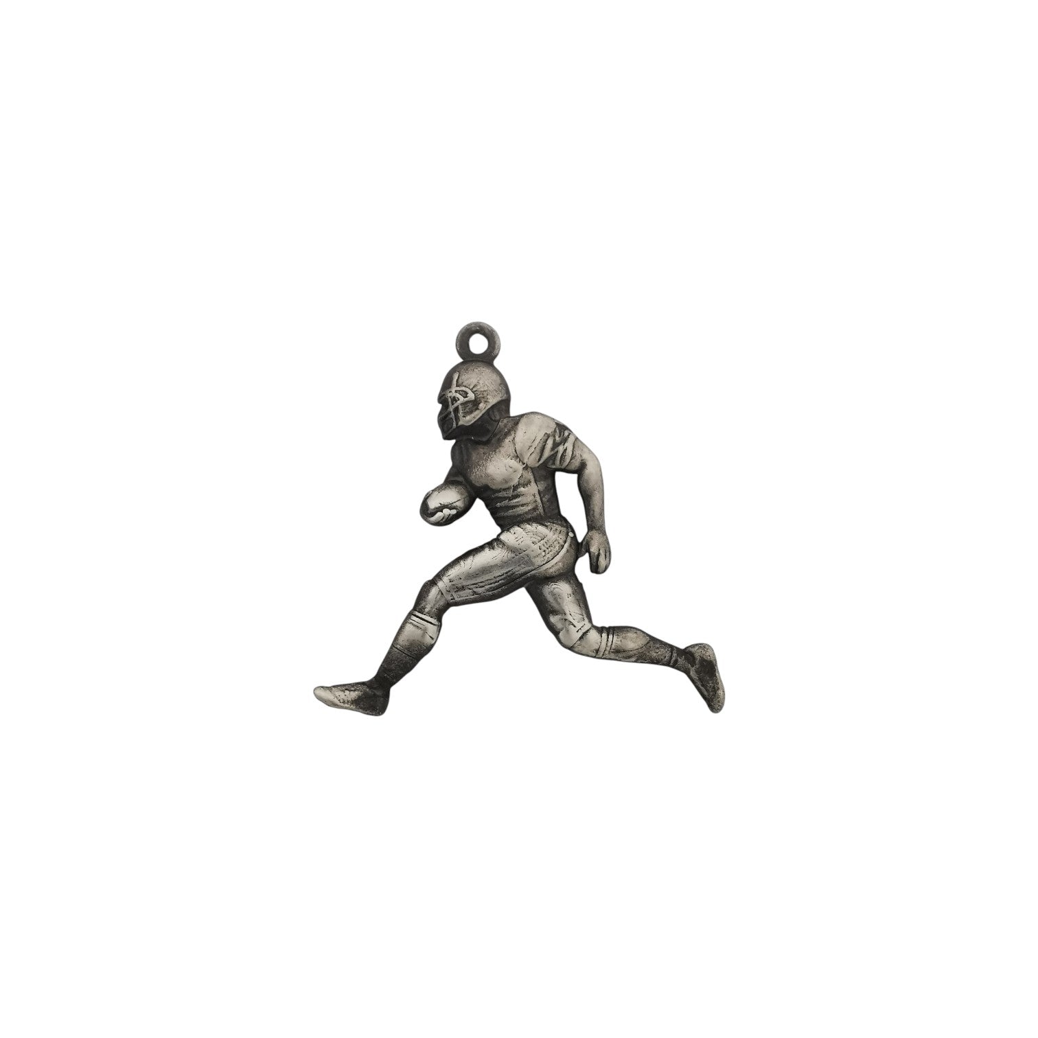 American Football Jewelry Pendant for Men – Silver with Partial Gold Plating 925 Gift Elegant Two-Tone Sports Accessory for Players Necklace