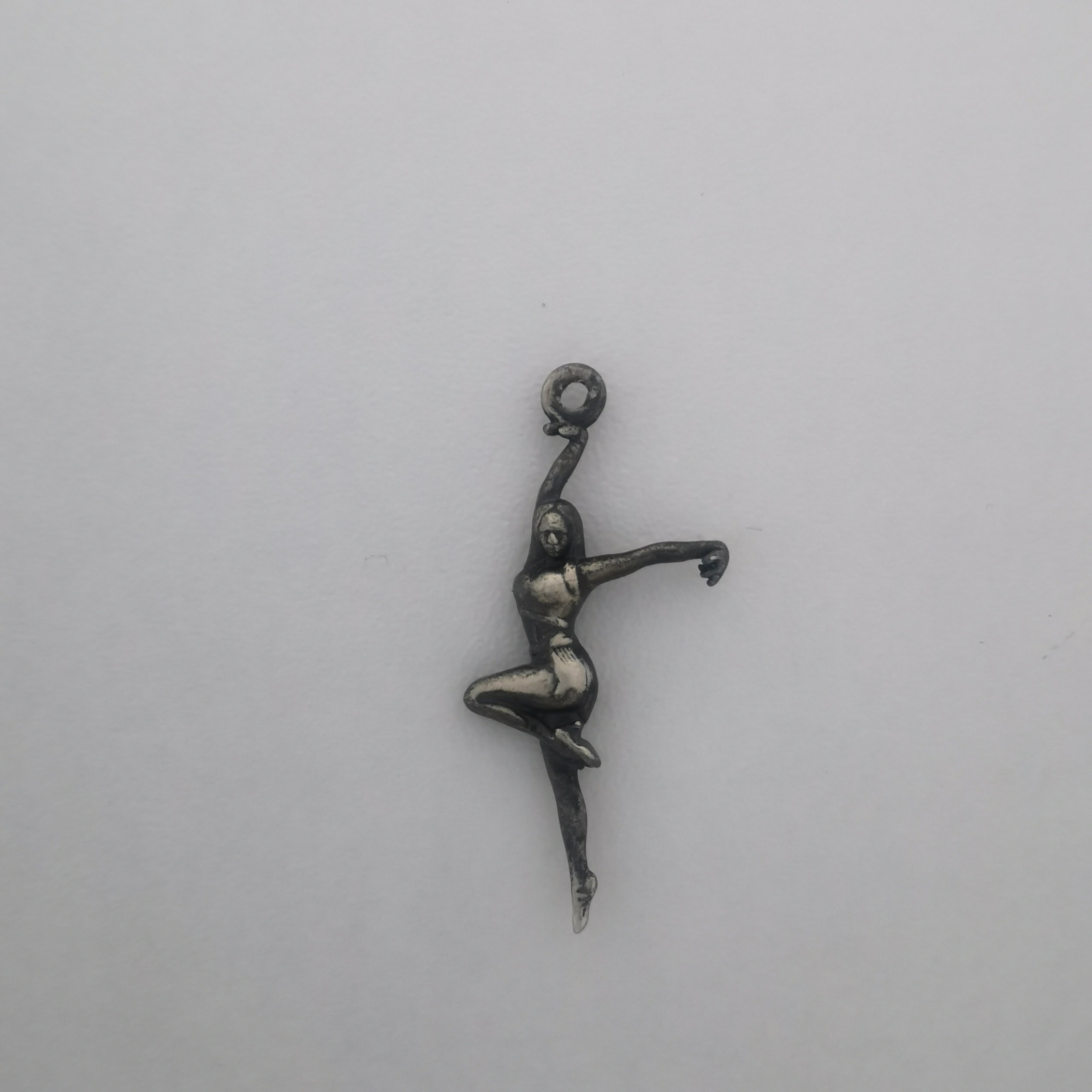 Latin Dance Jewelry Pendant for Women – 925 Silver with Partial Gold Plating Gift – Elegant Two-Tone Sports Accessory for Dancers – Necklace