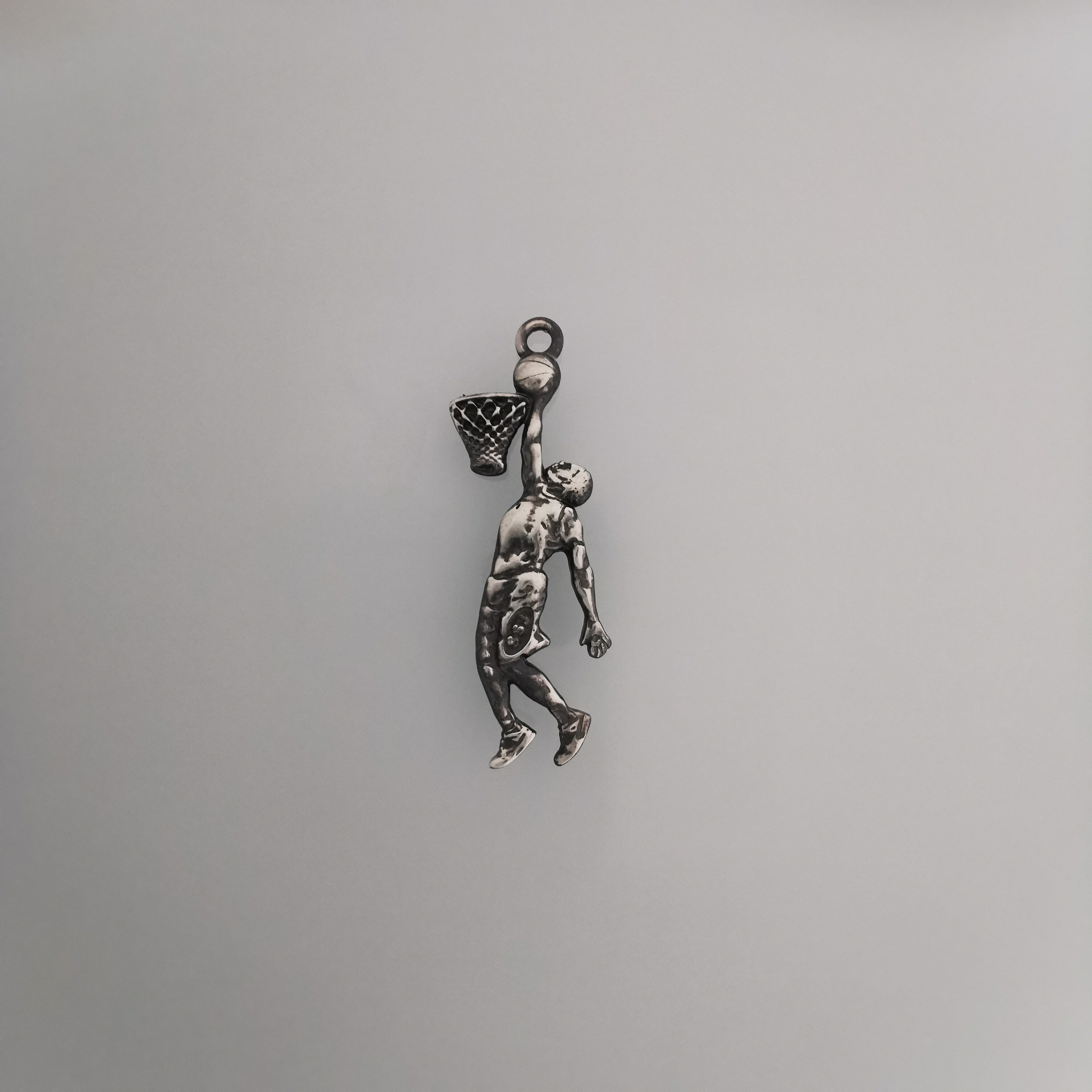 Basketball Dunk Pendant for Men – Classic Silver 925 Jewelry Gift for Players, Coaches & Fans – Sports Necklace