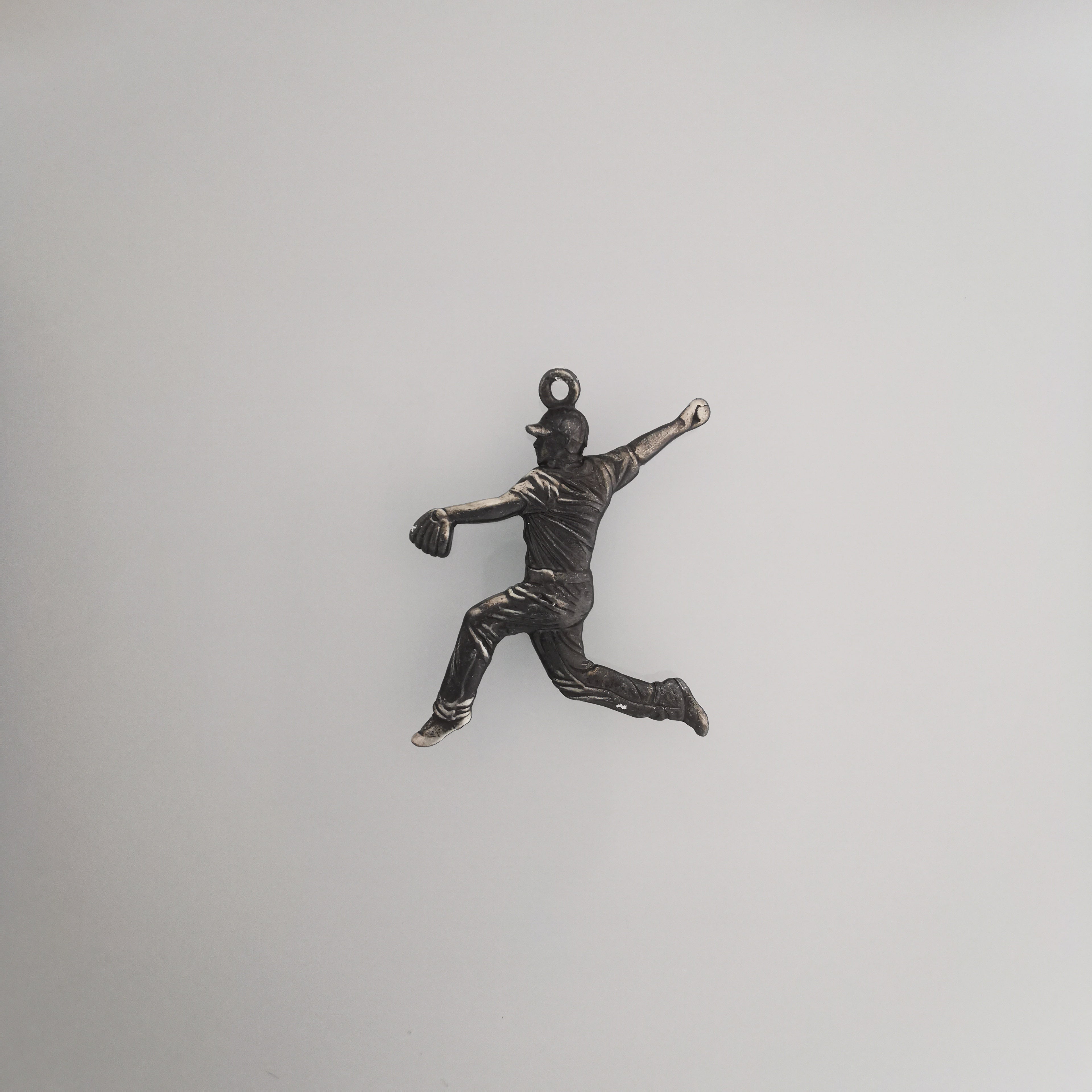Baseball Jewelry Pendant for Men – Oxidized Black 925 Silver Gift – Handcrafted Sport Charm for Players & Pitchers – Necklace