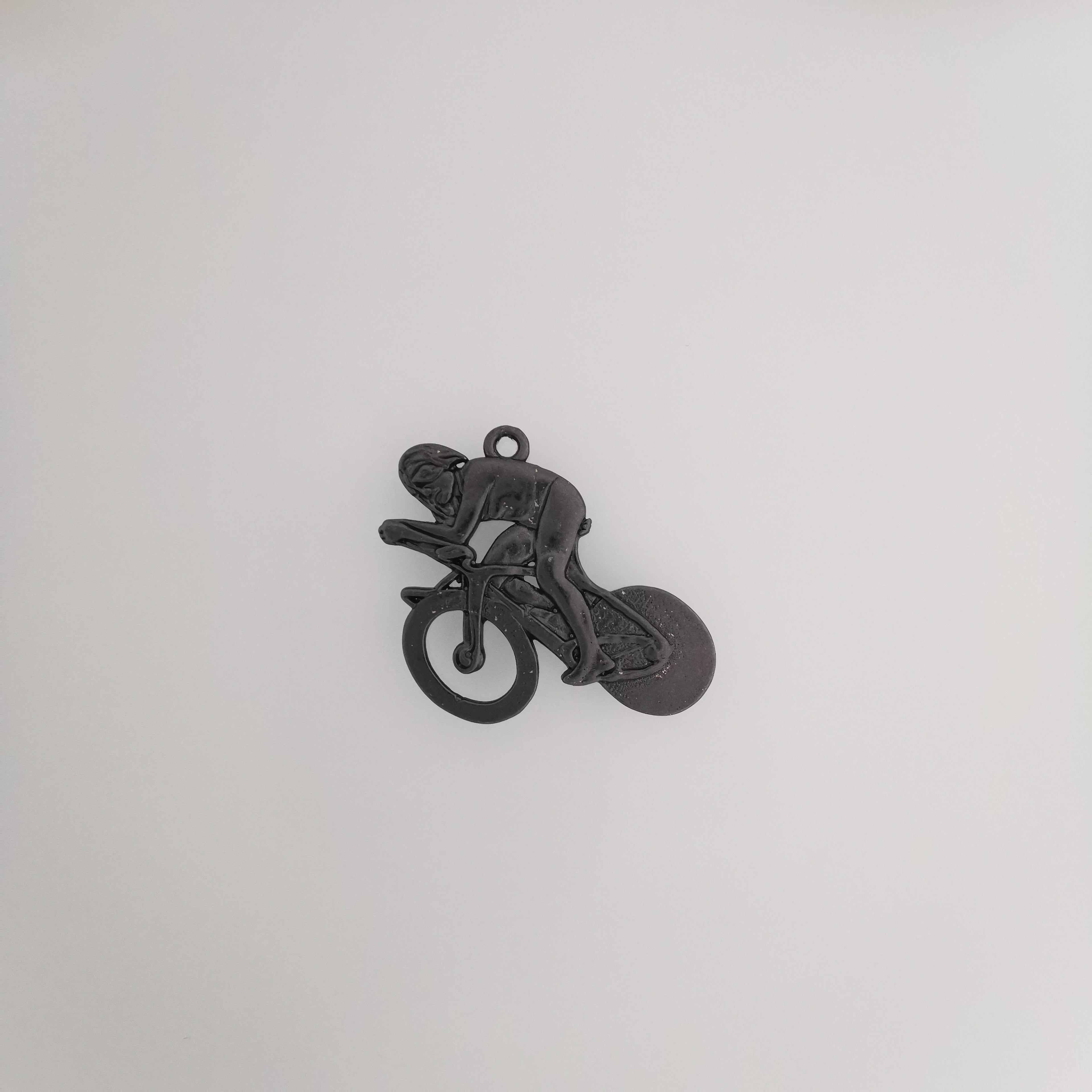 Cycling Jewelry Pendant for Men – Silver with Partial Gold Plating 925 Gift – Sports Accessory for Road Racers and Cyclists – Necklace