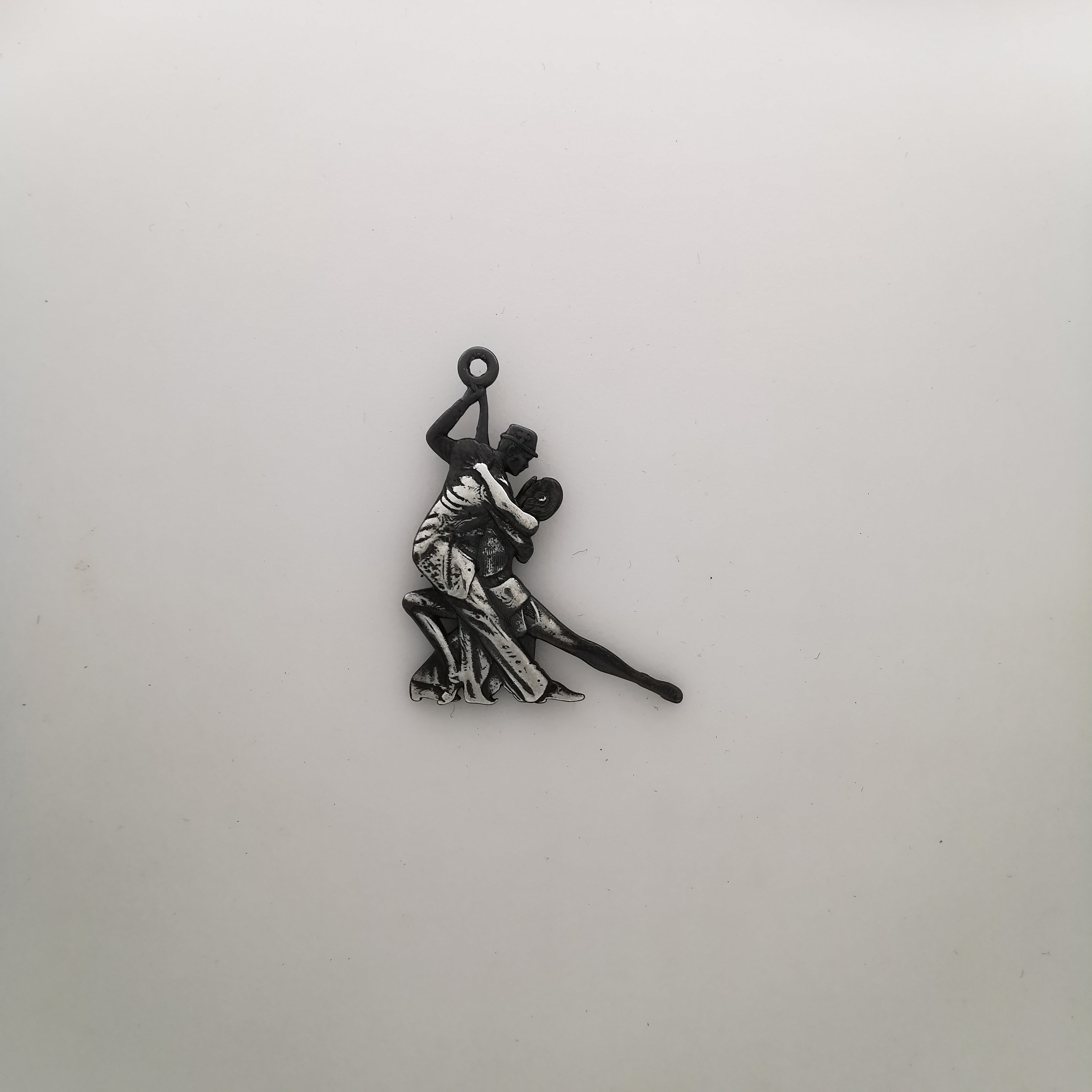Dance Jewelry Pendant for Women – 925 Silver with Partial Gold Plating Gift – Tango Salsa Charm for Couples, Dancers & Artists – Necklace