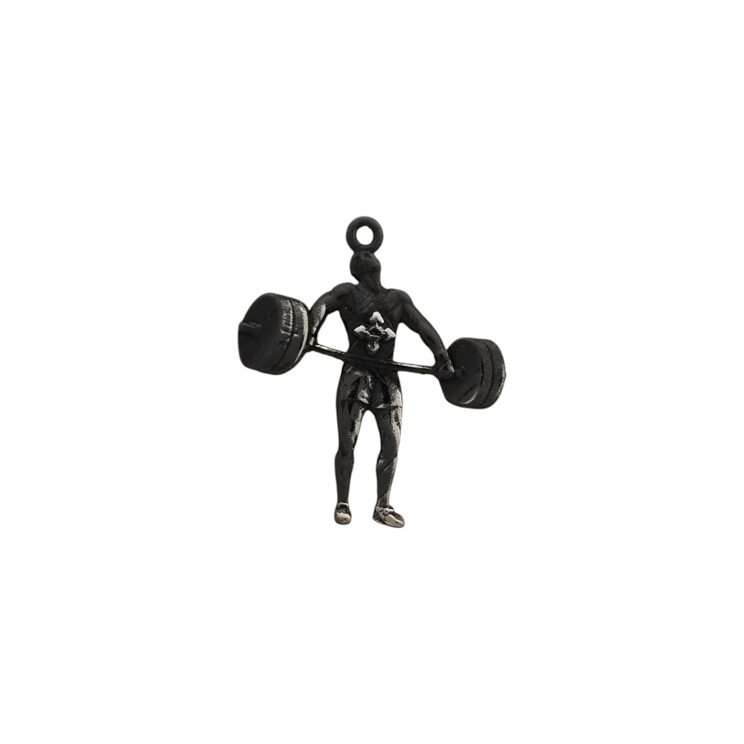 Weightlifting Pendant for Men – Classic Silver 925 Jewelry Gift – Handcrafted Gym Charm for Lifters, Athletes & Fitness Enthusiasts Necklace