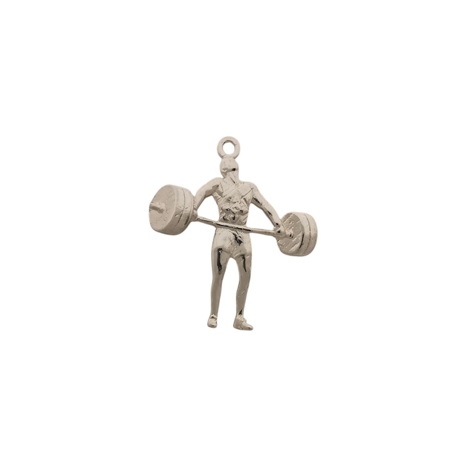 Weightlifting Pendant for Men – Classic Silver 925 Jewelry Gift – Handcrafted Gym Charm for Lifters, Athletes & Fitness Enthusiasts Necklace