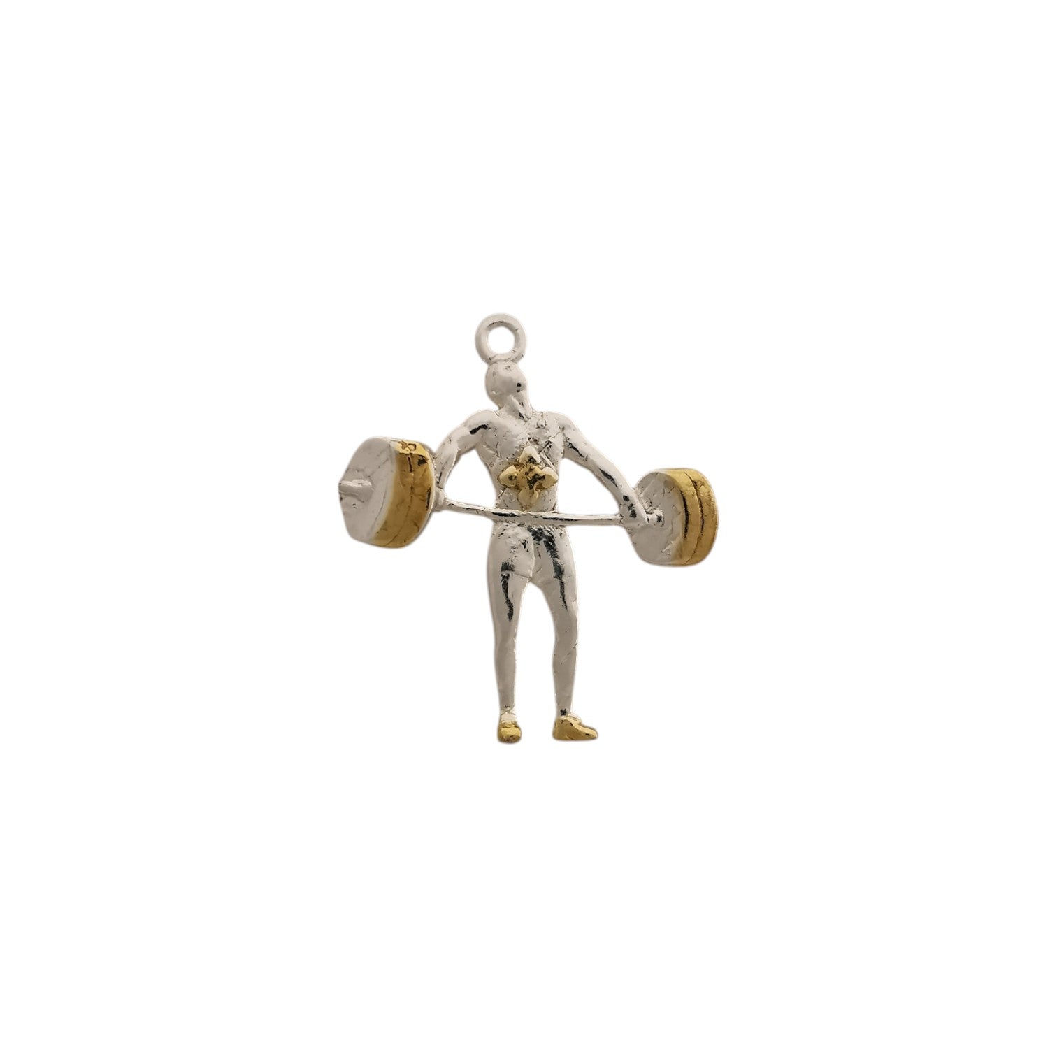 Weightlifting Pendant for Men – Classic Silver 925 Jewelry Gift – Handcrafted Gym Charm for Lifters, Athletes & Fitness Enthusiasts Necklace