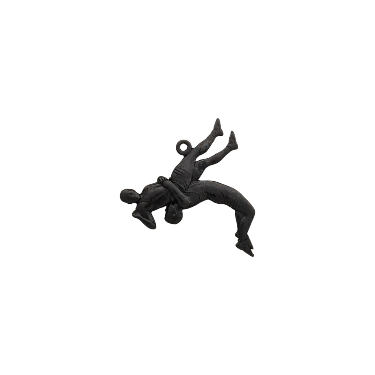 Wrestling Jewelry Pendant for Men, Vintage Style 925 Silver Gift, Classic Grappling Accessory for Wrestlers and Combat Sport Fans – Necklace