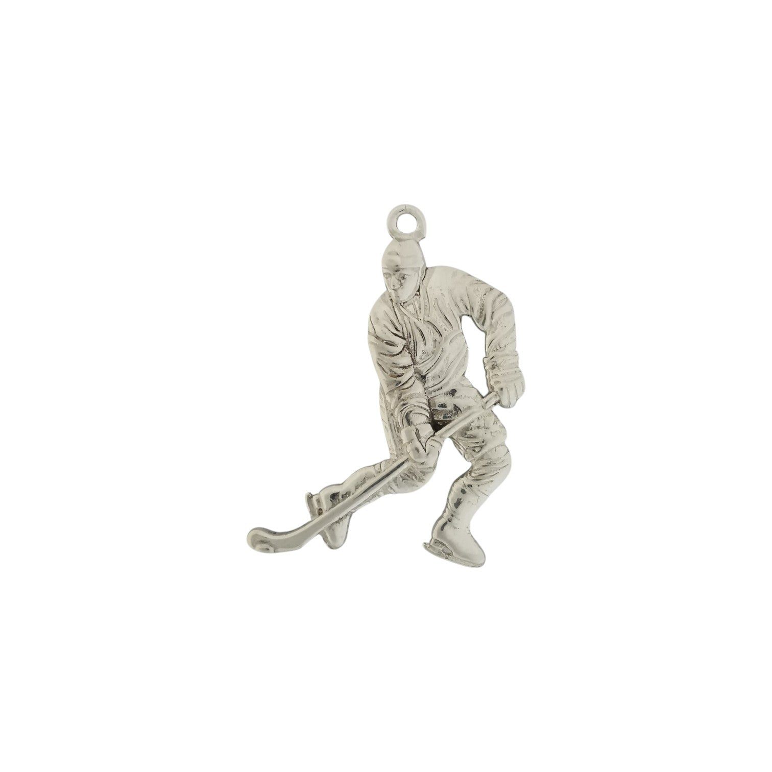 Ice Hockey Jewelry Pendant for Men – 925 Silver with Partial Gold Plating Gift Handcrafted Sports Accessory for Players and Coaches Necklace