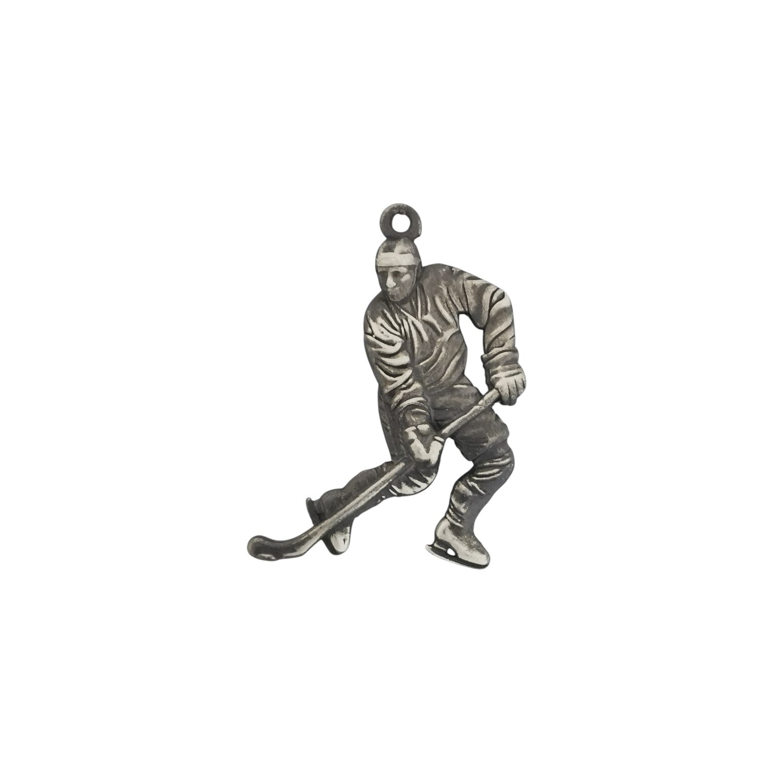 Ice Hockey Jewelry Pendant for Men – 925 Silver with Partial Gold Plating Gift Handcrafted Sports Accessory for Players and Coaches Necklace