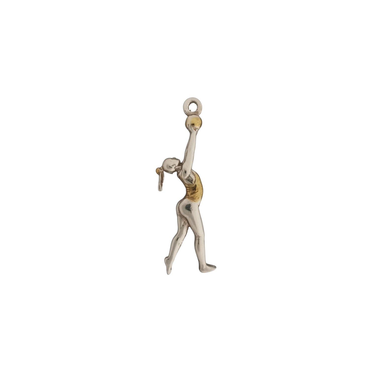 Rhythmic Gymnastics Jewelry Pendant for Women – Classic Silver 925 Gift – Ball Routine Charm for Ladies in Sport – Necklace