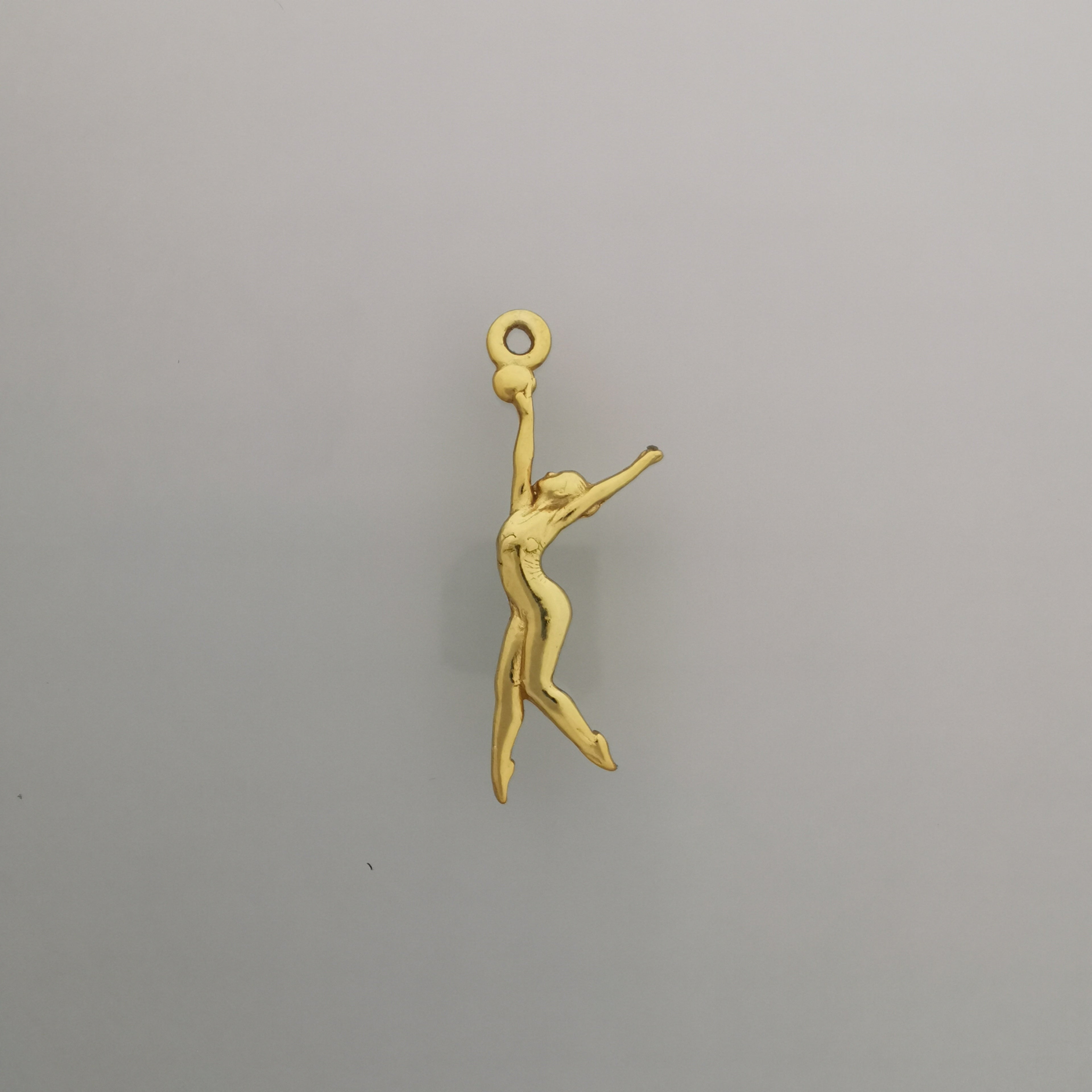 Rhythmic Gymnastics Jewelry Pendant for Women – Classic Silver 925 Gift – Ball Routine Charm for Ladies in Sport – Necklace