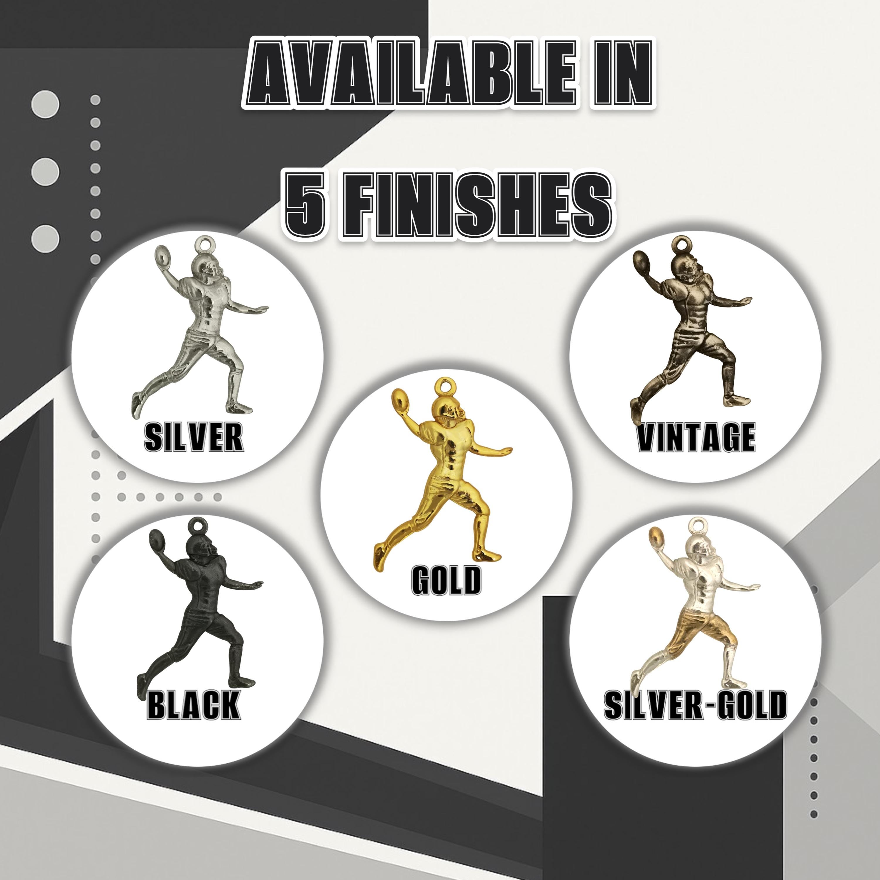 American Football Pendant for Men – 925 Sterling Silver Charm – American Football Jewelry Gift for Athlete, Coach or Fan