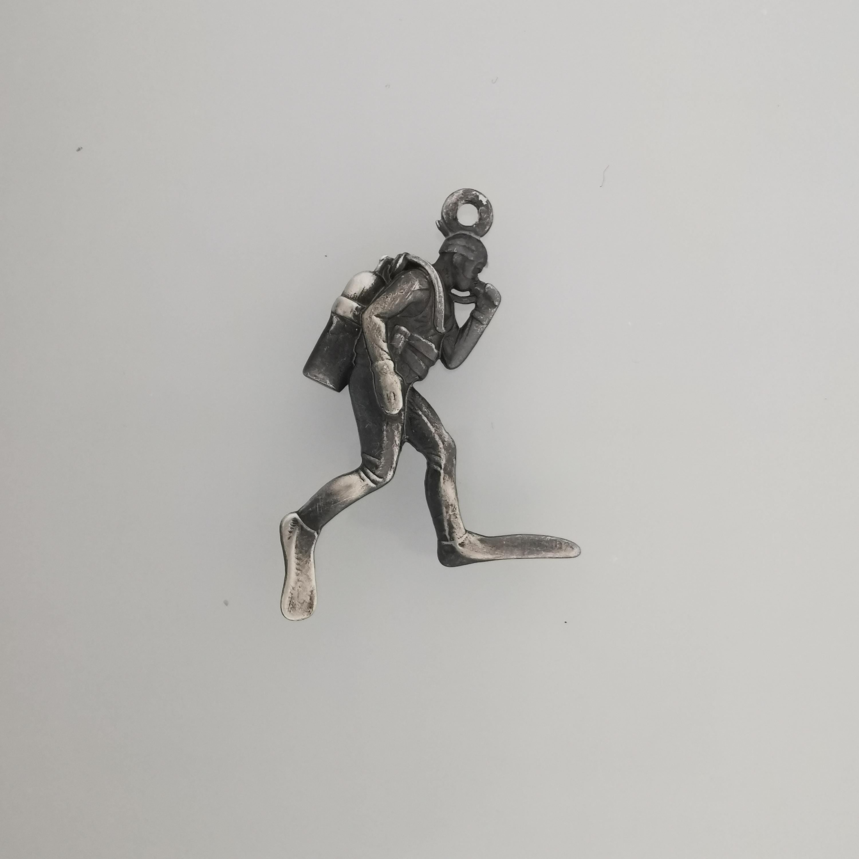 Scuba Diving Jewelry Pendant for Men & Women, Vintage Style 925 Silver Gift – Handcrafted Diver Charm for Ocean Lovers and Athletes Necklace