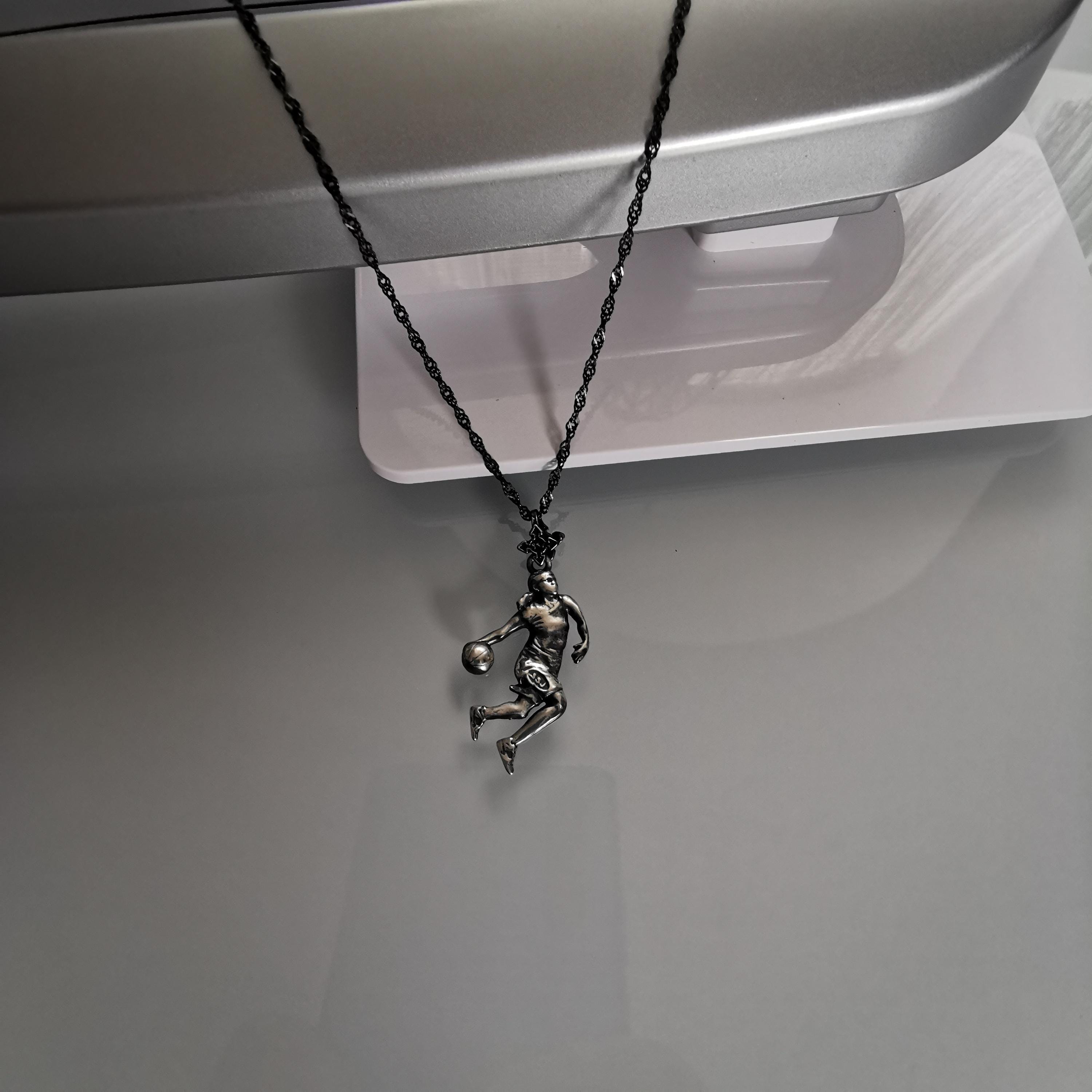 Basketball Pendant for Women and Girls – Vintage Style 925 Silver Jewelry Gift – Handcrafted Sports Charm for Players & Fans – Necklace