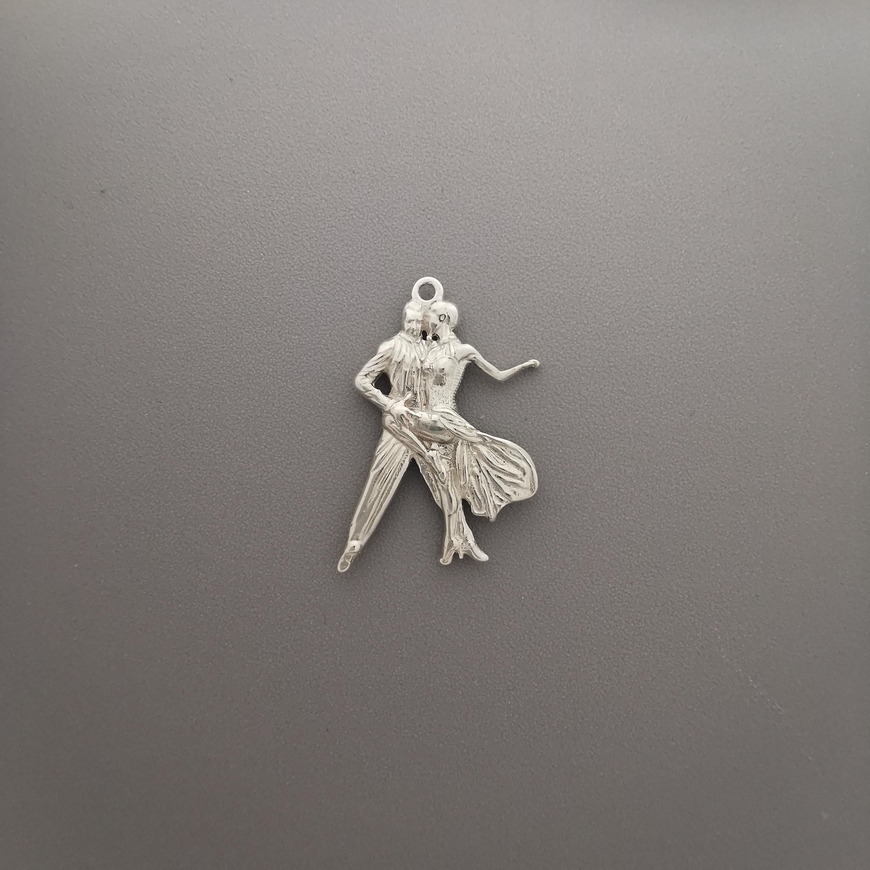 Tango Jewelry Pendant for Women Classic 925 Silver Gift Handcrafted Latin Dance Accessory for Dancers and Artistic Movement Lovers Necklace