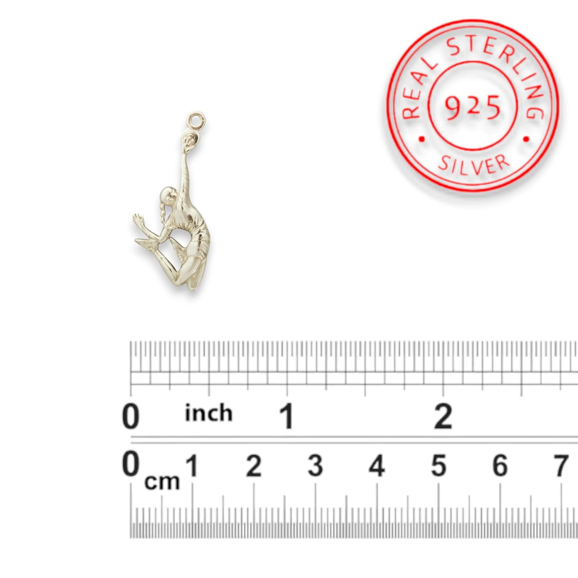 Volleyball Jewelry Pendant for Women – Classic 925 Silver Gift – Sports Accessory for Girls and Players – Necklace