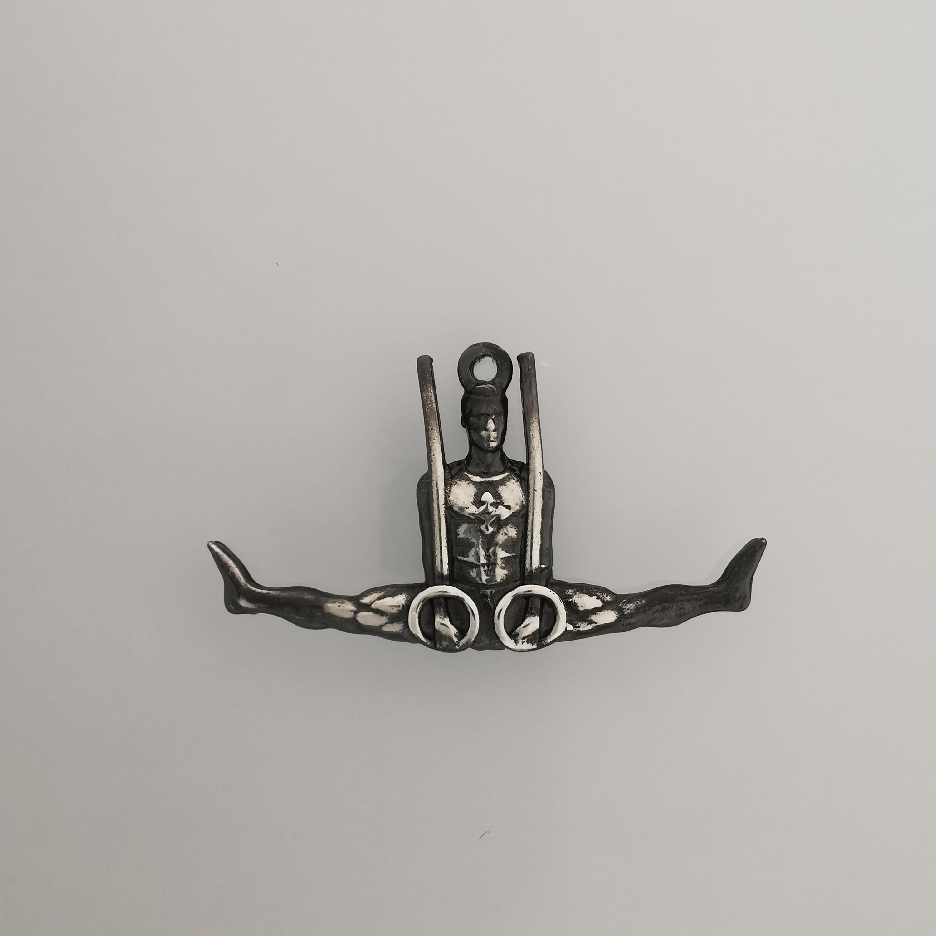 Artistic Gymnastics Jewelry Pendant for Men – Vintage Style 925 Silver Gift – Handcrafted Sport Charm for Strength & Precision – Necklace