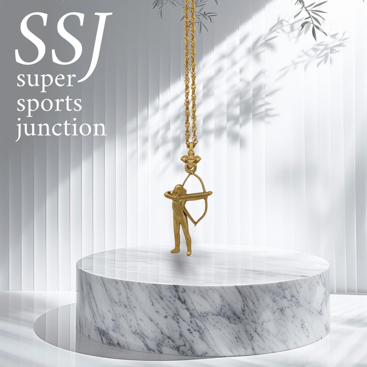Woman with Bow and Arrow Jewelry – Gold Plated 925 Silver Pendant – Elegant Gift for Archer Girl, Athlete or Performer - Necklace
