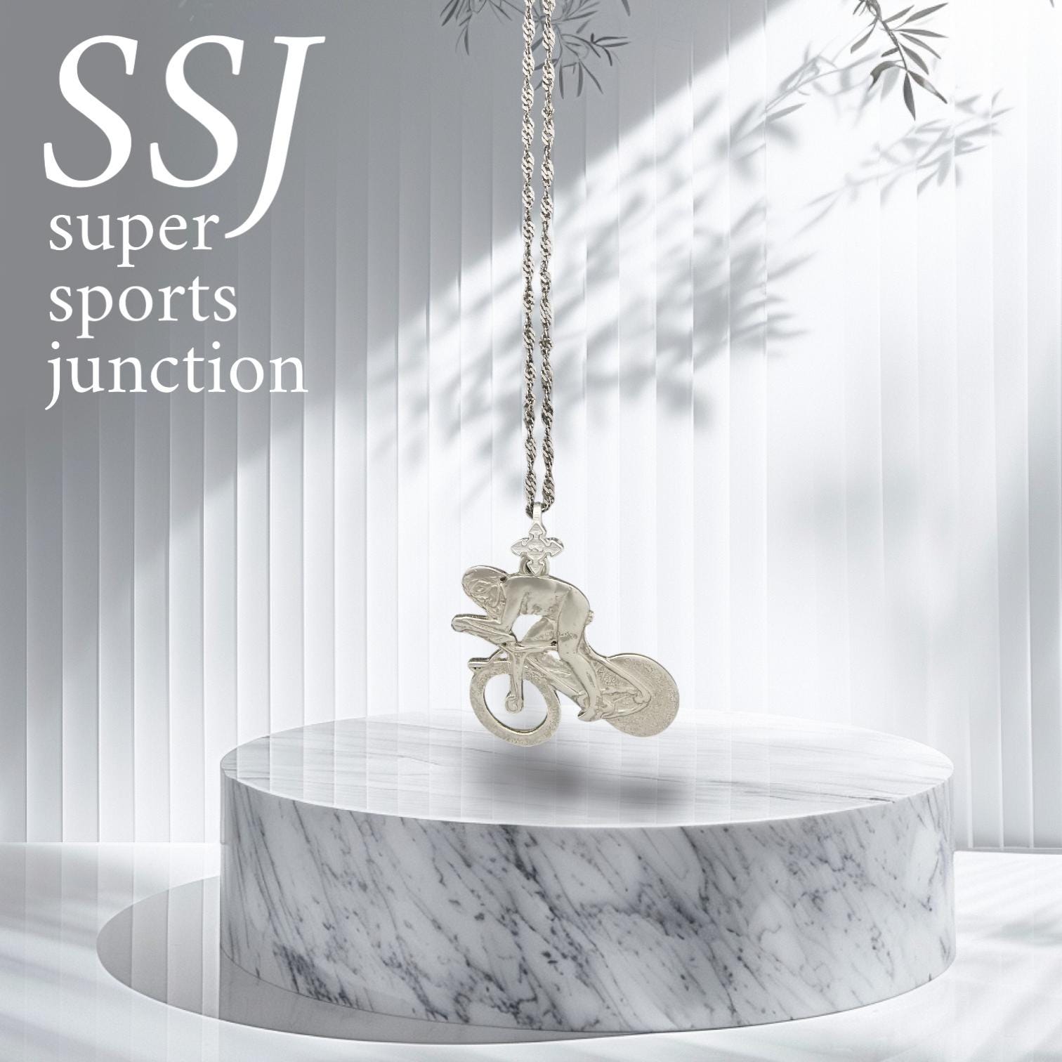 Cycling Jewelry Pendant for Men – Classic Silver 925 Gift – Sports Accessory for Road Racers and Cyclists – Necklace