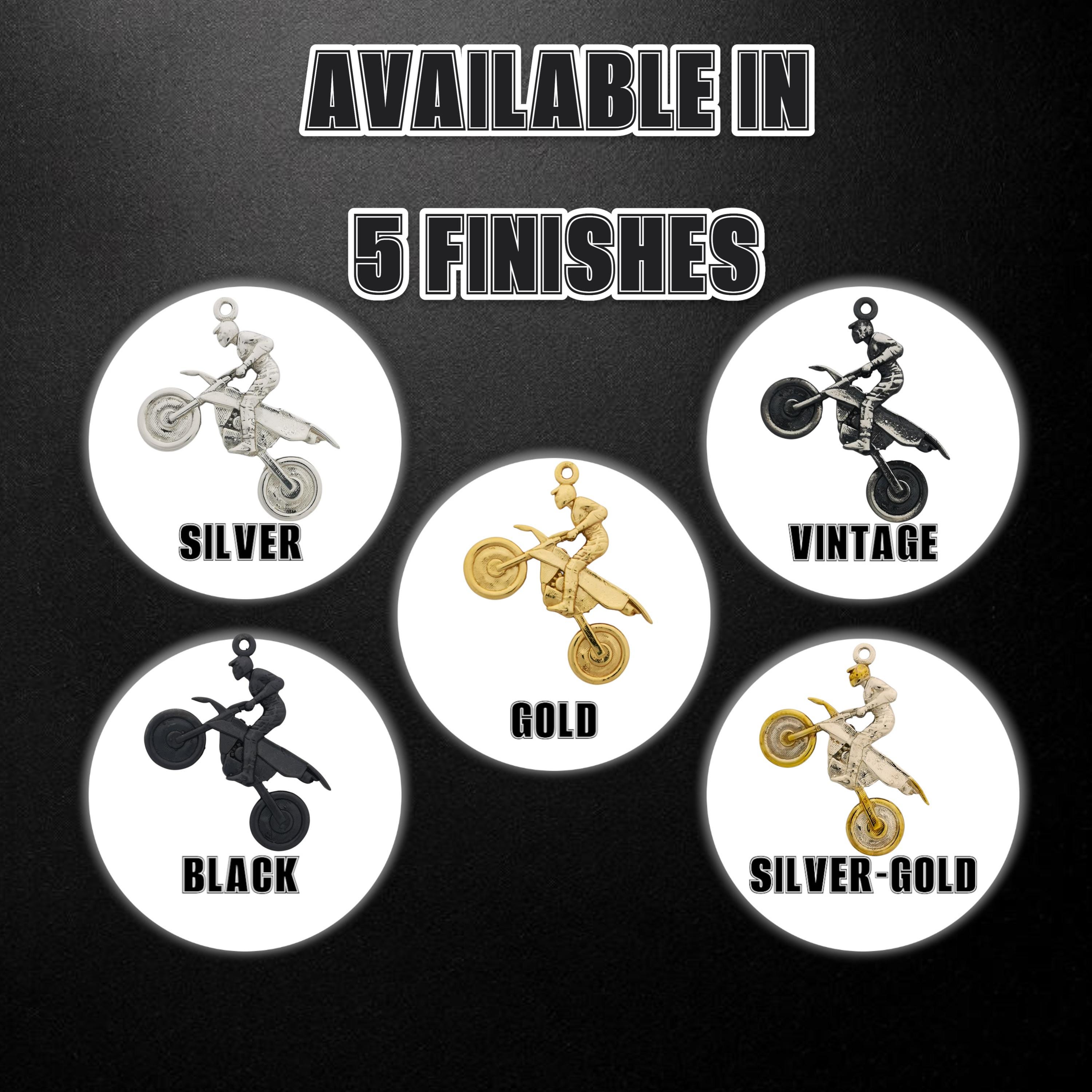 Motocross Jewelry for Men – Classic 925 Silver Sports Pendant – Gift for MX Riders, Racers, or Motorsport Fans Necklace