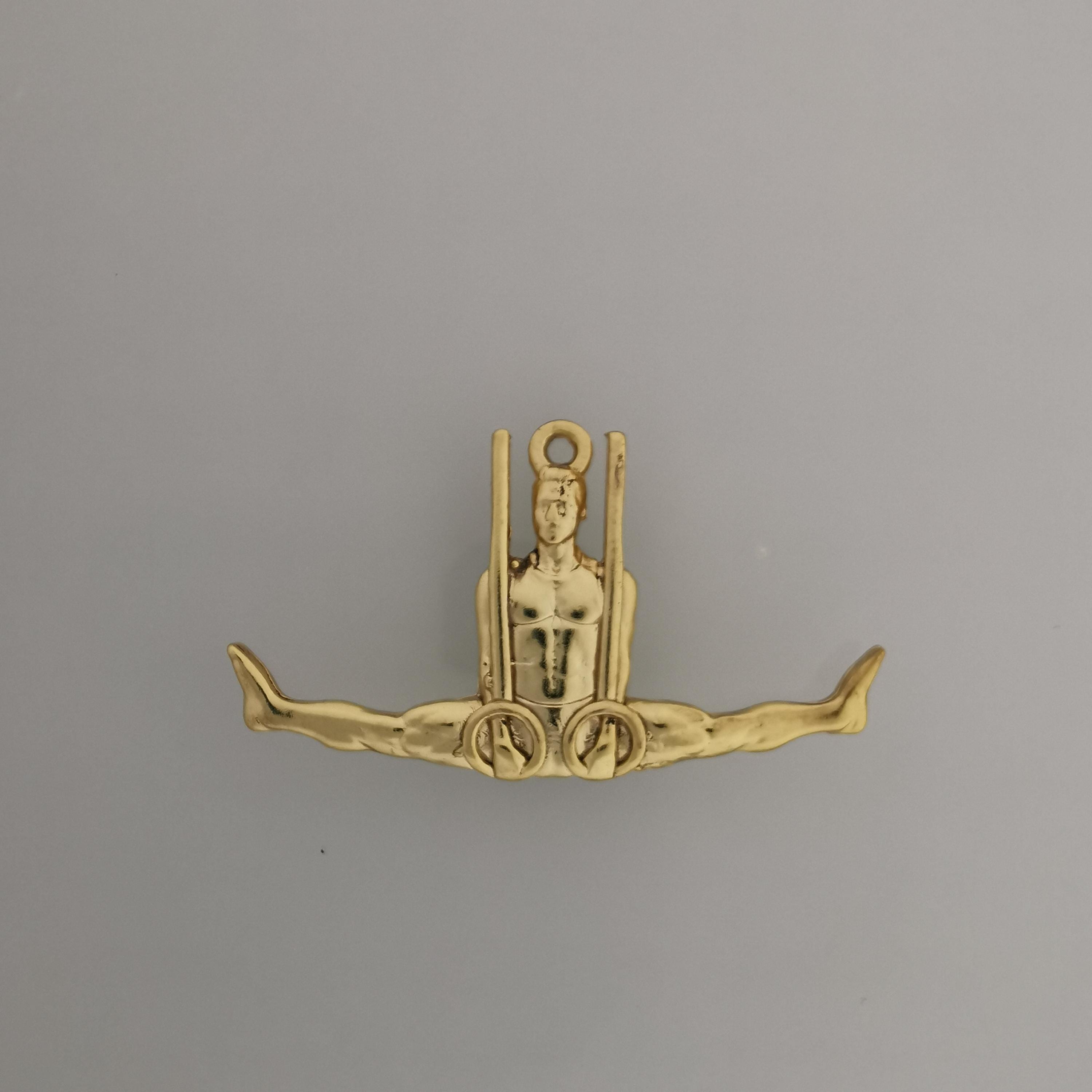 Artistic Gymnastics Jewelry Pendant for Men – Gold-Plated 925 Silver Gift – Handcrafted Sport Charm for Strength & Precision – Necklace